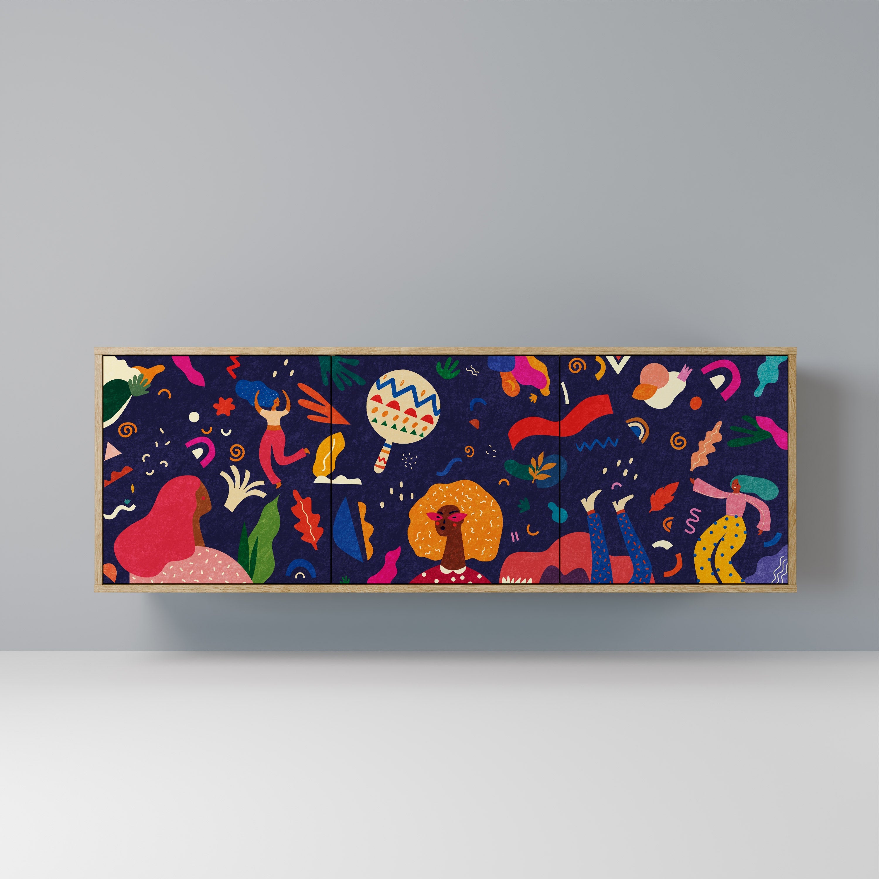 FESTIVE PLEASURES 3-türiges Sideboard in Eichenoptik