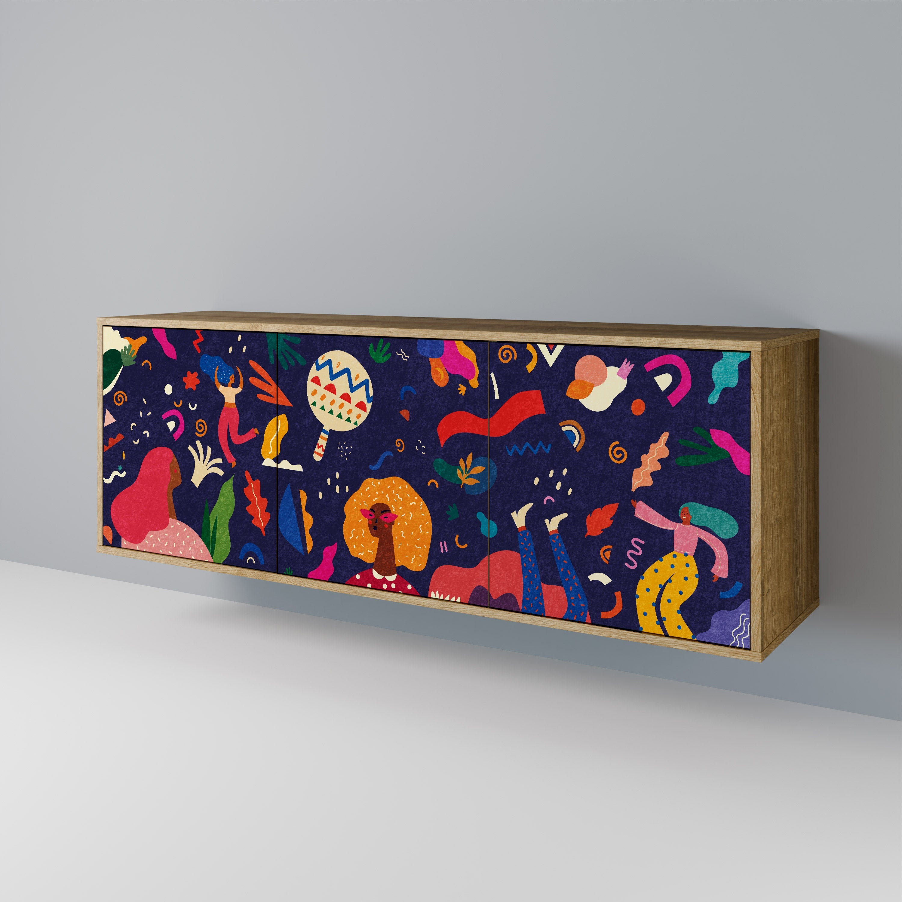 FESTIVE PLEASURES 3-türiges Sideboard in Eichenoptik