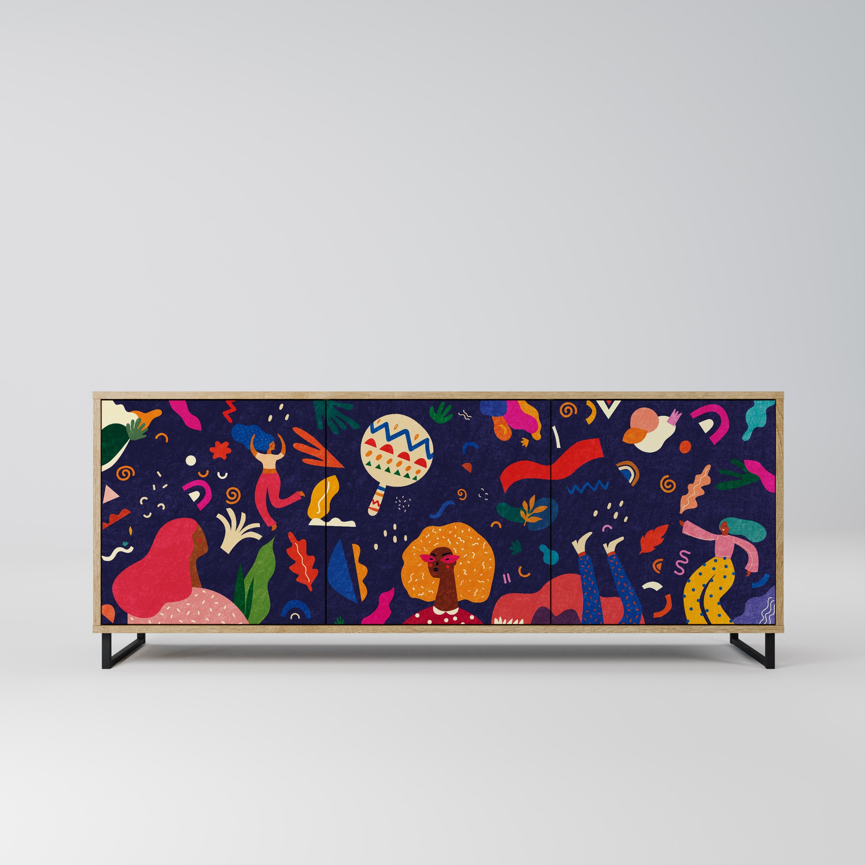 FESTIVE PLEASURES 3-türiges Sideboard in Eichenoptik