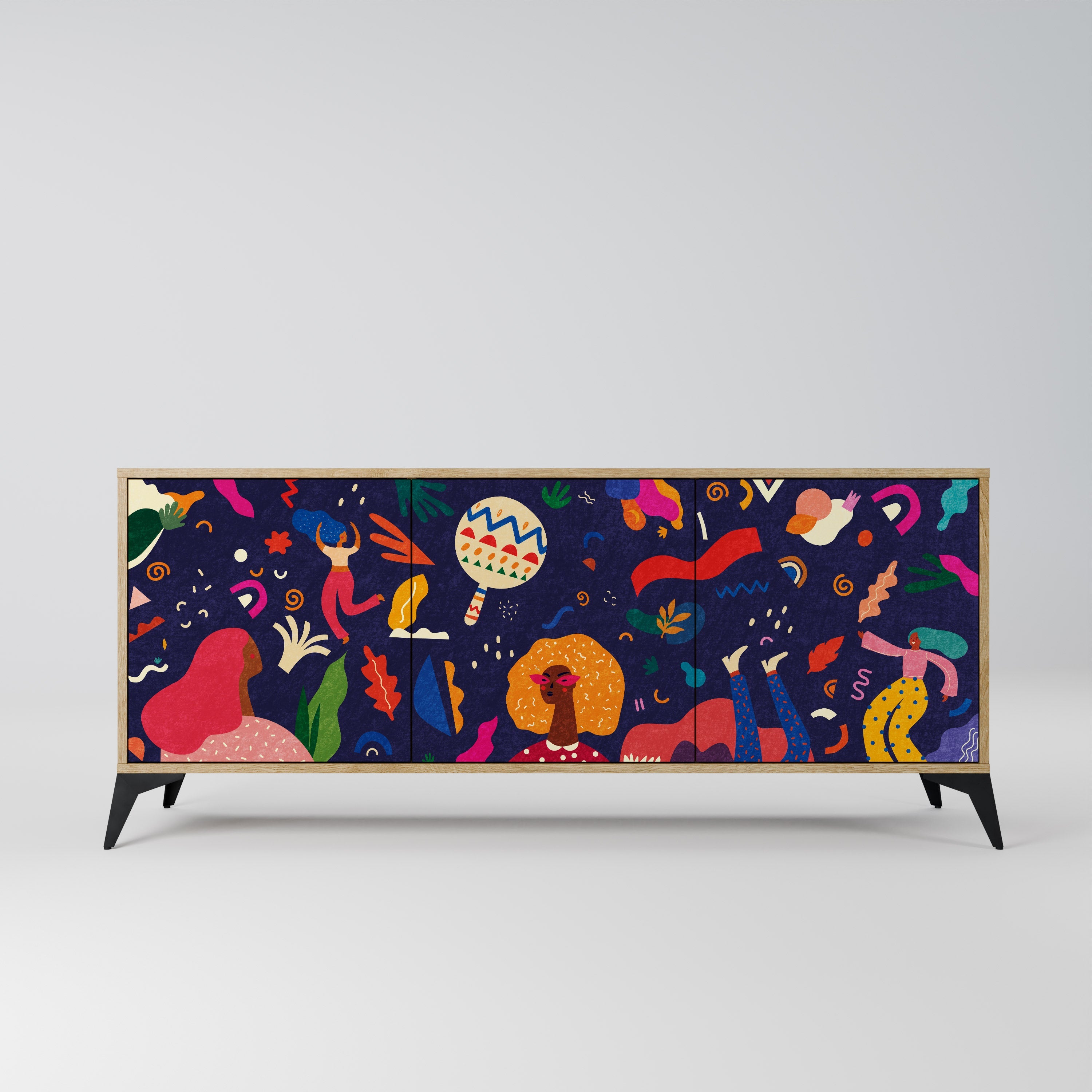 FESTIVE PLEASURES 3-türiges Sideboard in Eichenoptik