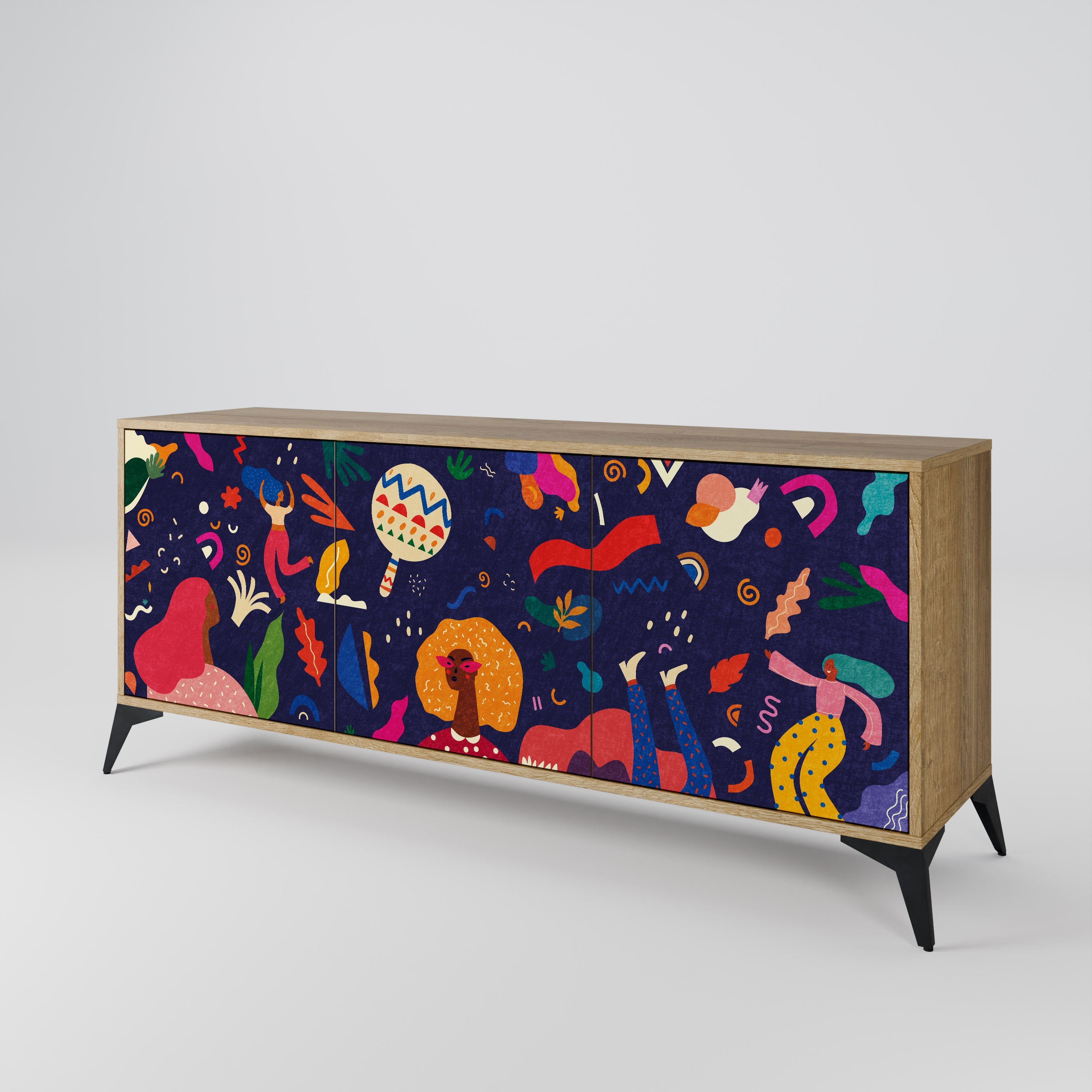 FESTIVE PLEASURES 3-türiges Sideboard in Eichenoptik