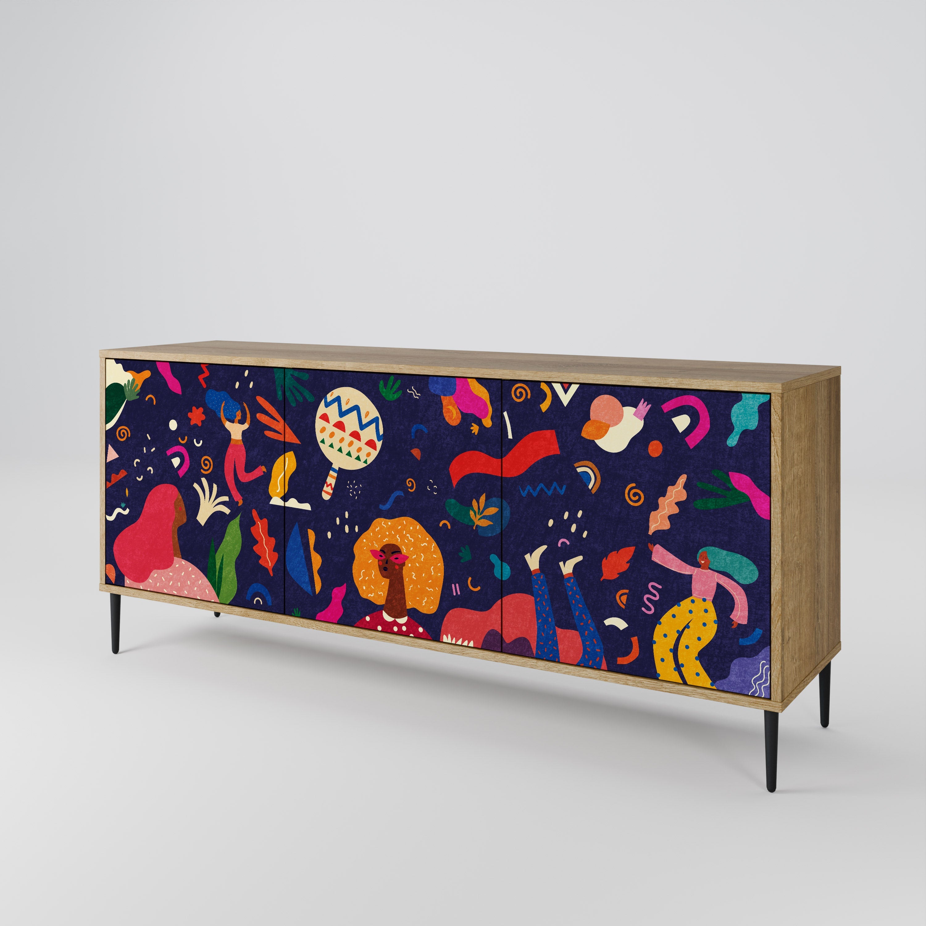 FESTIVE PLEASURES 3-türiges Sideboard in Eichenoptik