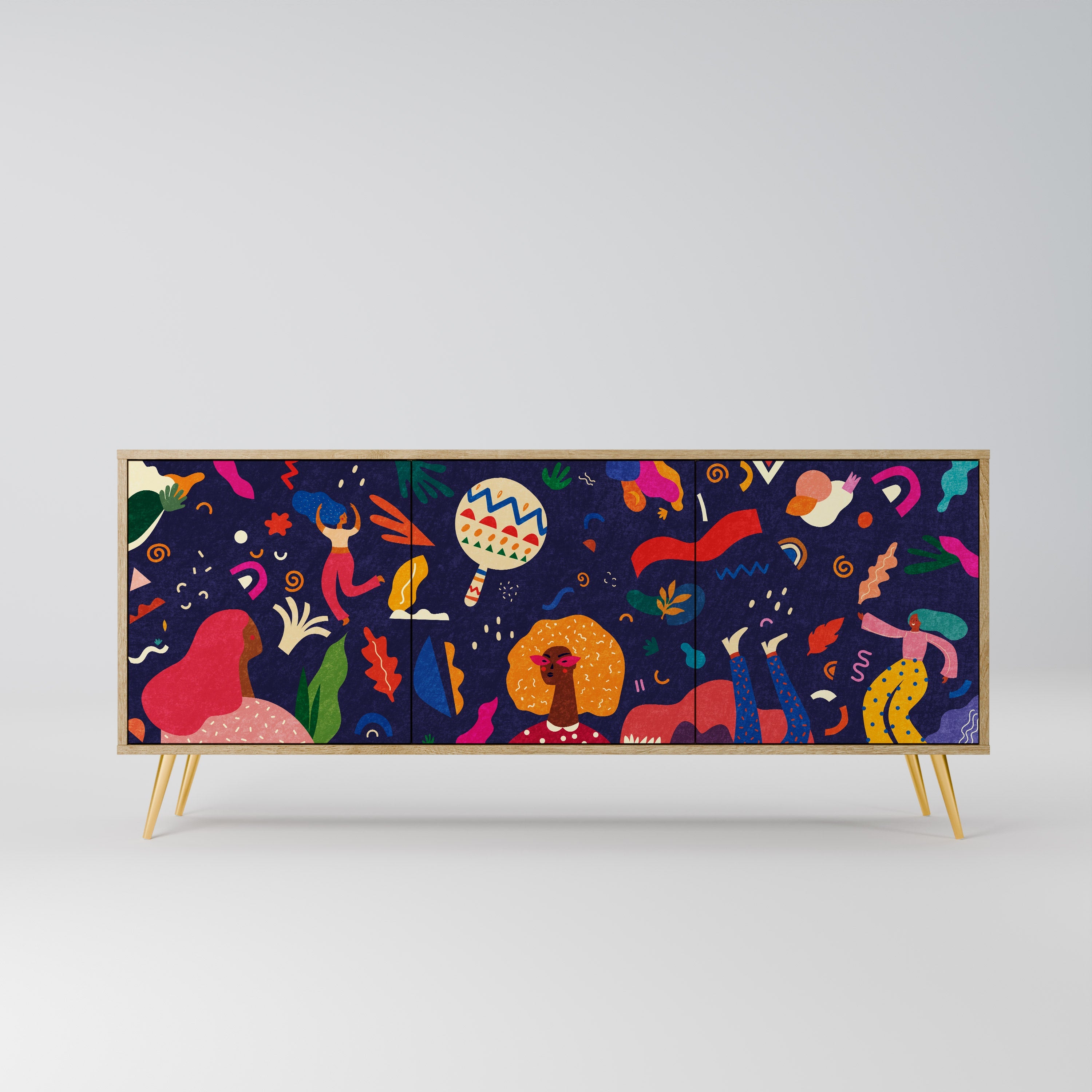 FESTIVE PLEASURES 3-türiges Sideboard in Eichenoptik