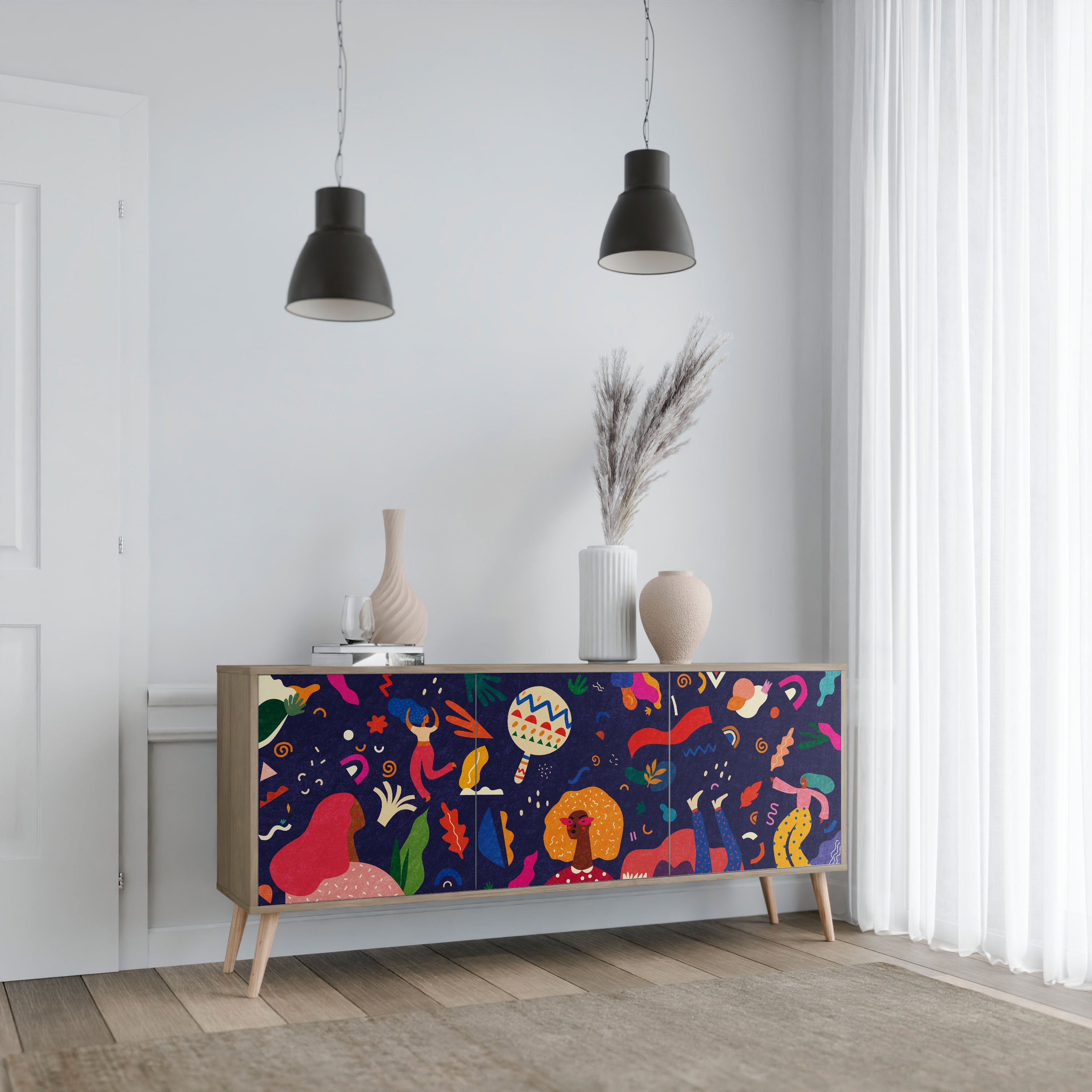 FESTIVE PLEASURES 3-türiges Sideboard in Eichenoptik