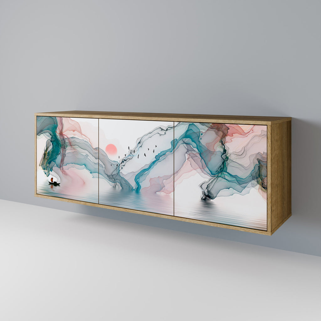 VELVET CROSSING 3-türiges Sideboard in Eichenoptik