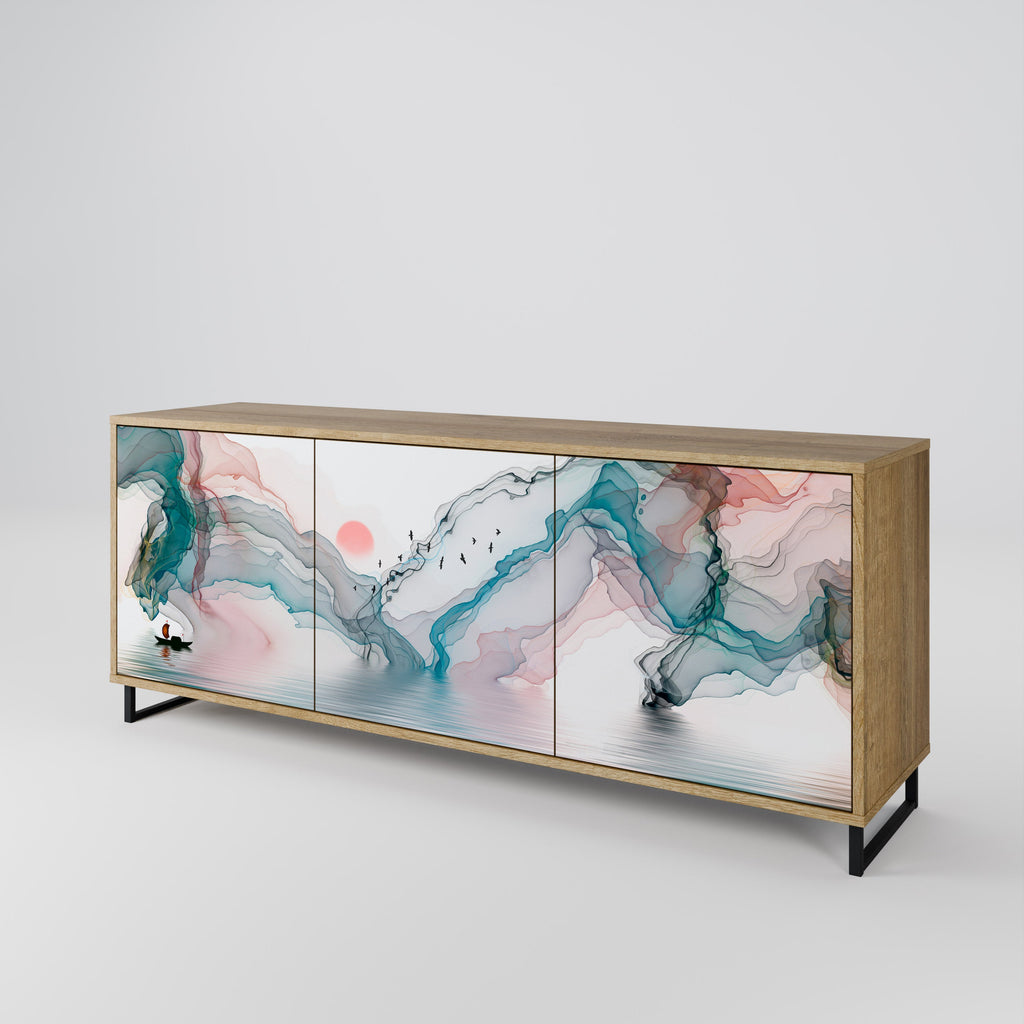 VELVET CROSSING 3-türiges Sideboard in Eichenoptik