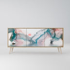 VELVET CROSSING Sideboard mit 3 Türen in Eiche-Optik