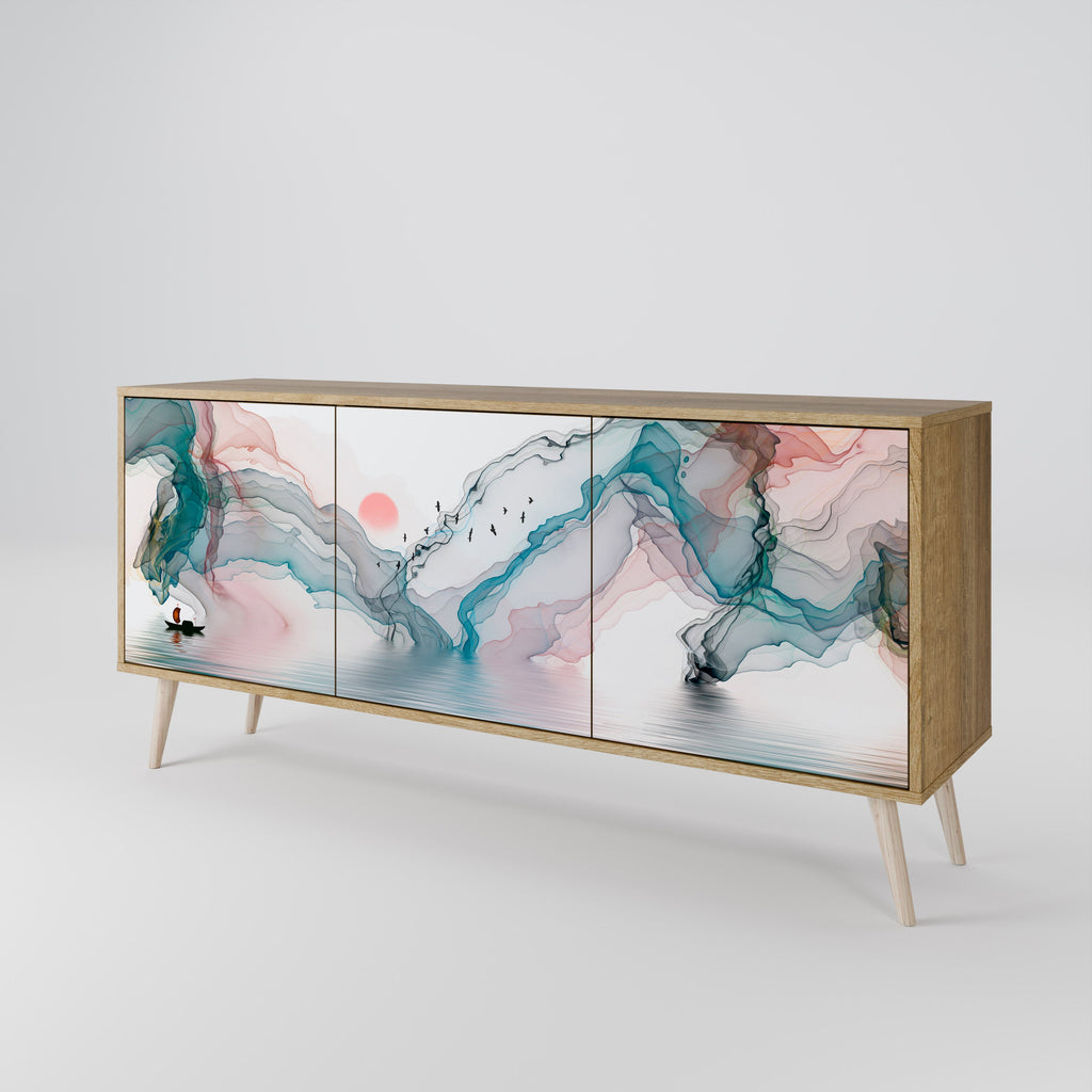 VELVET CROSSING 3-türiges Sideboard in Eichenoptik