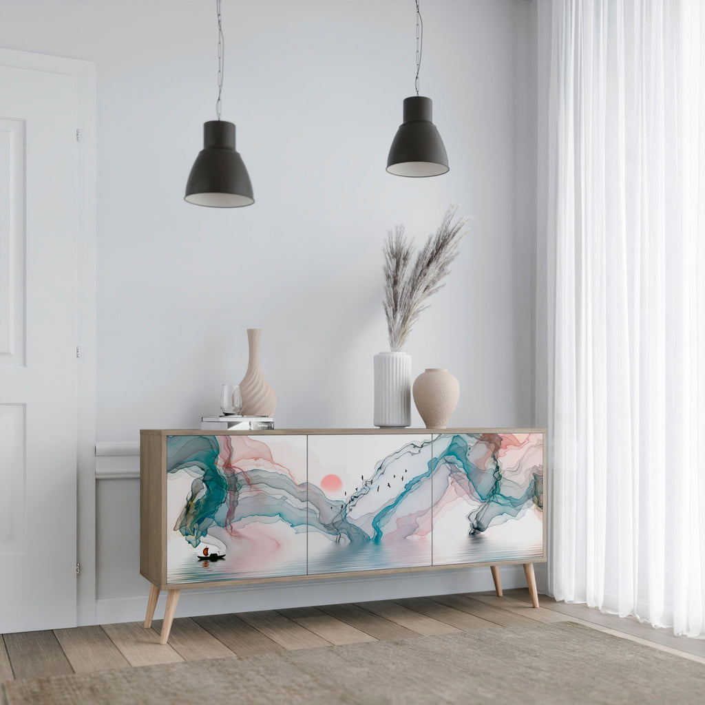 VELVET CROSSING 3-türiges Sideboard in Eichenoptik