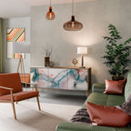 VELVET CROSSING Sideboard mit 3 Türen in Eiche-Optik