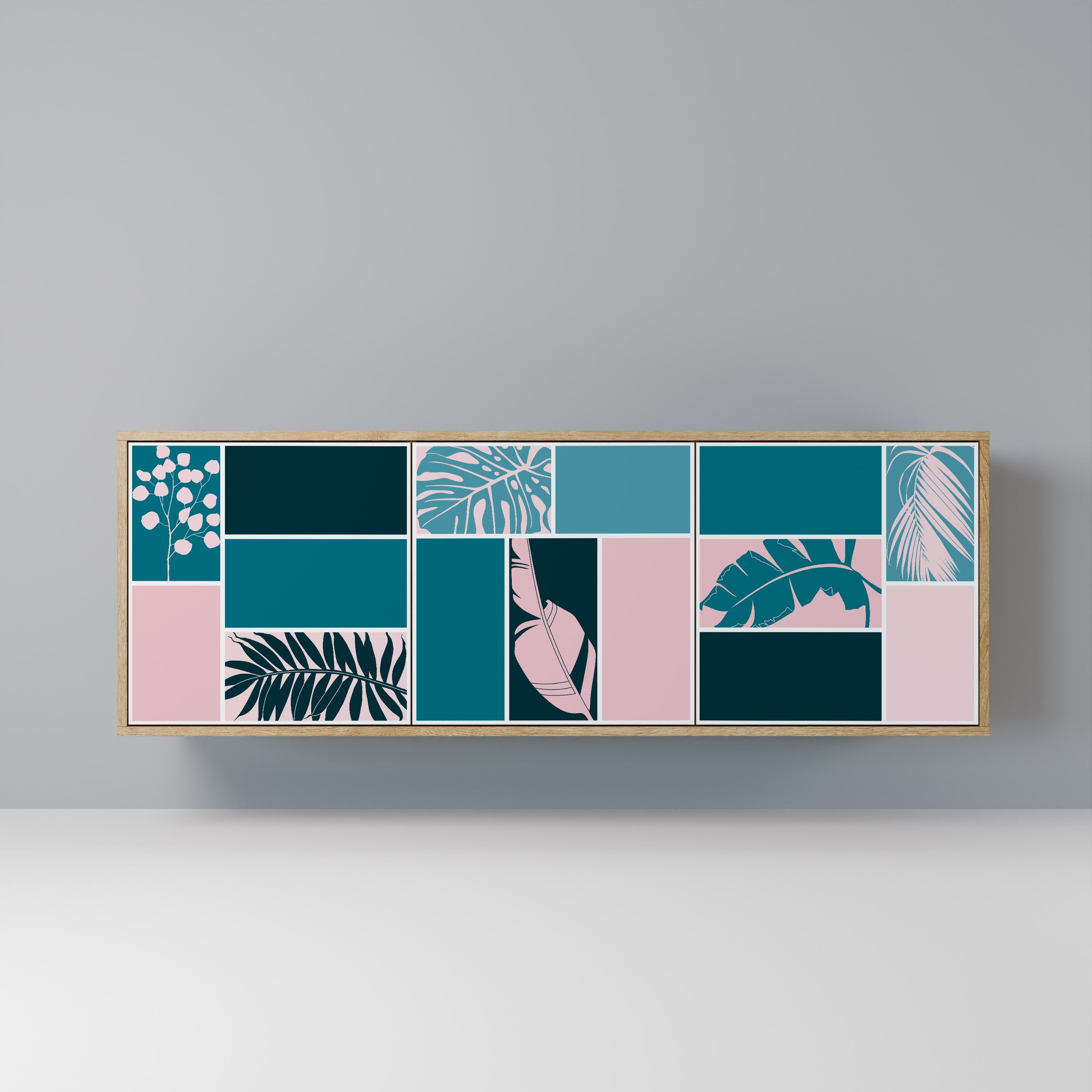 COMBINATION OF SHAPES 3-türiges Sideboard in Eichenoptik