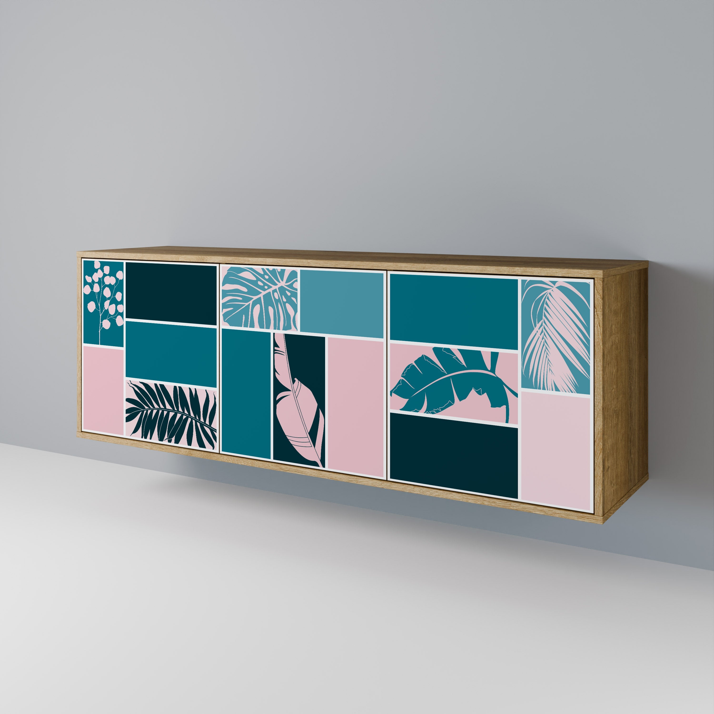 COMBINATION OF SHAPES 3-türiges Sideboard in Eichenoptik