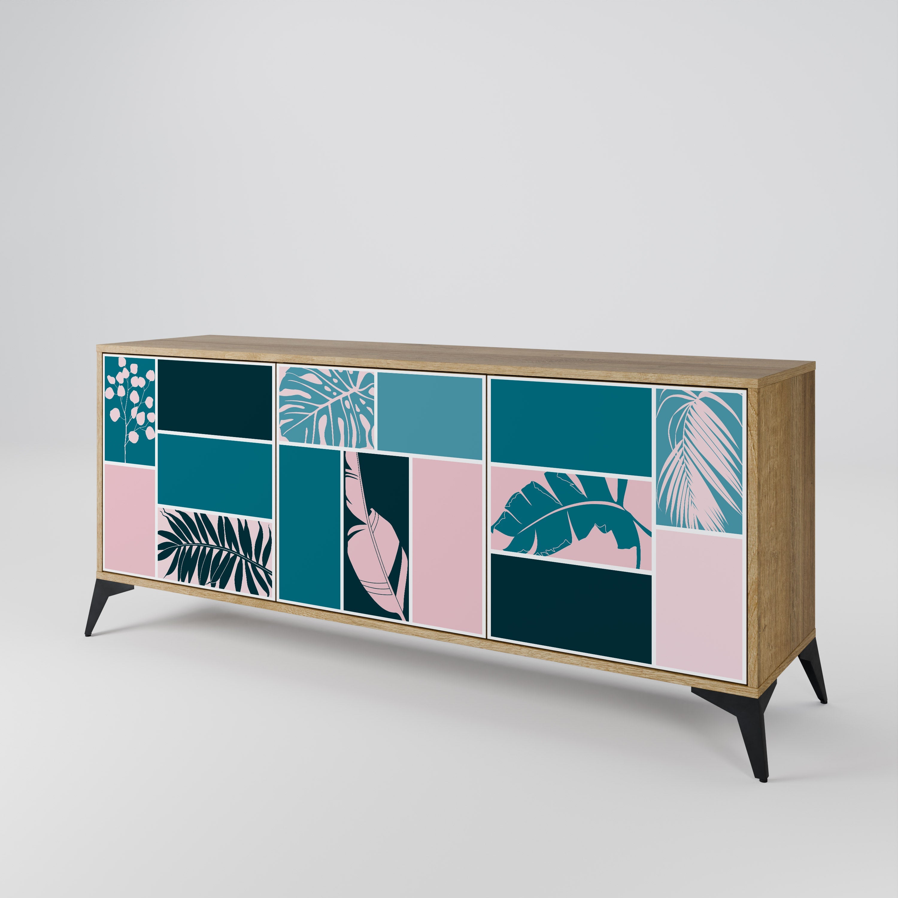 COMBINATION OF SHAPES 3-türiges Sideboard in Eichenoptik