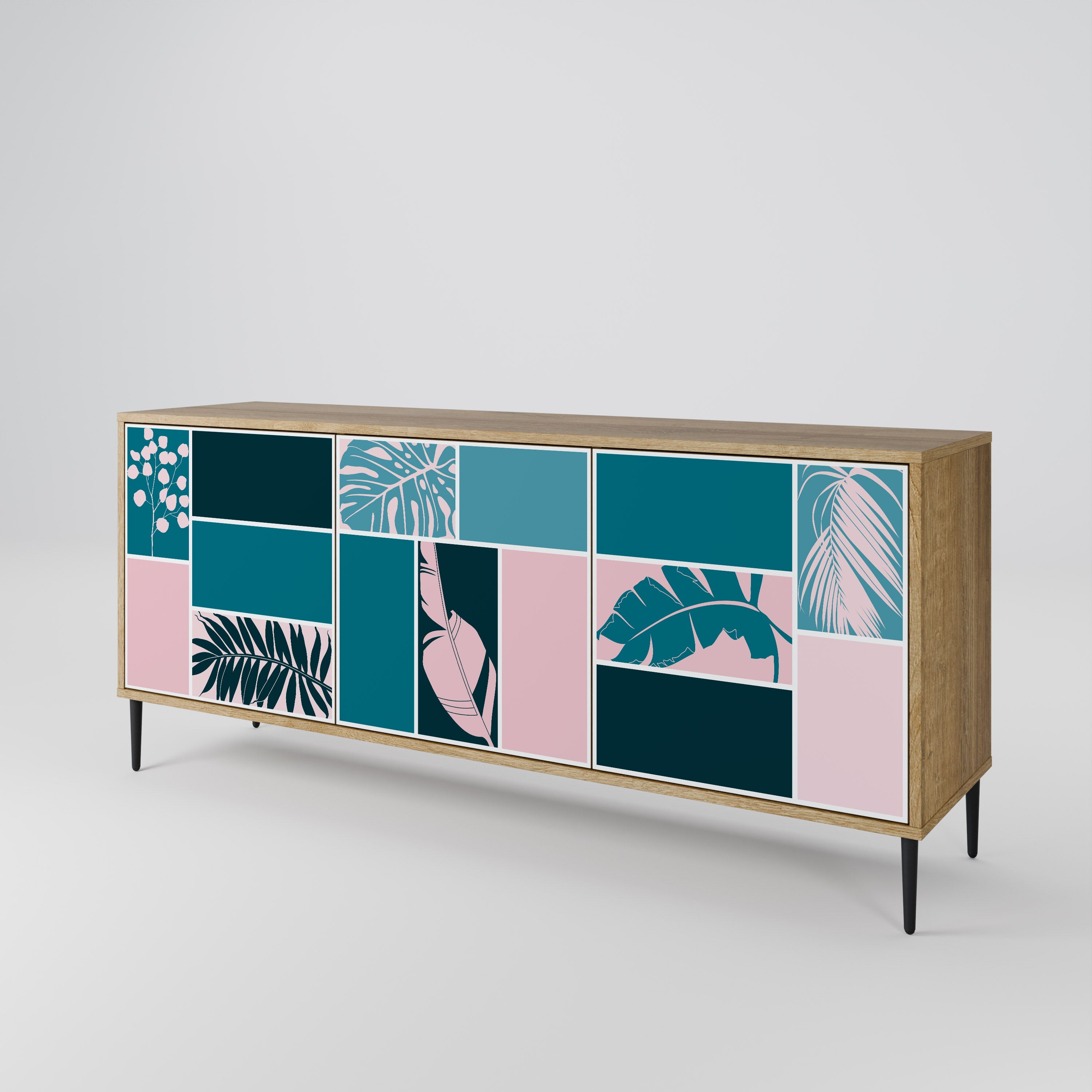 COMBINATION OF SHAPES 3-türiges Sideboard in Eichenoptik