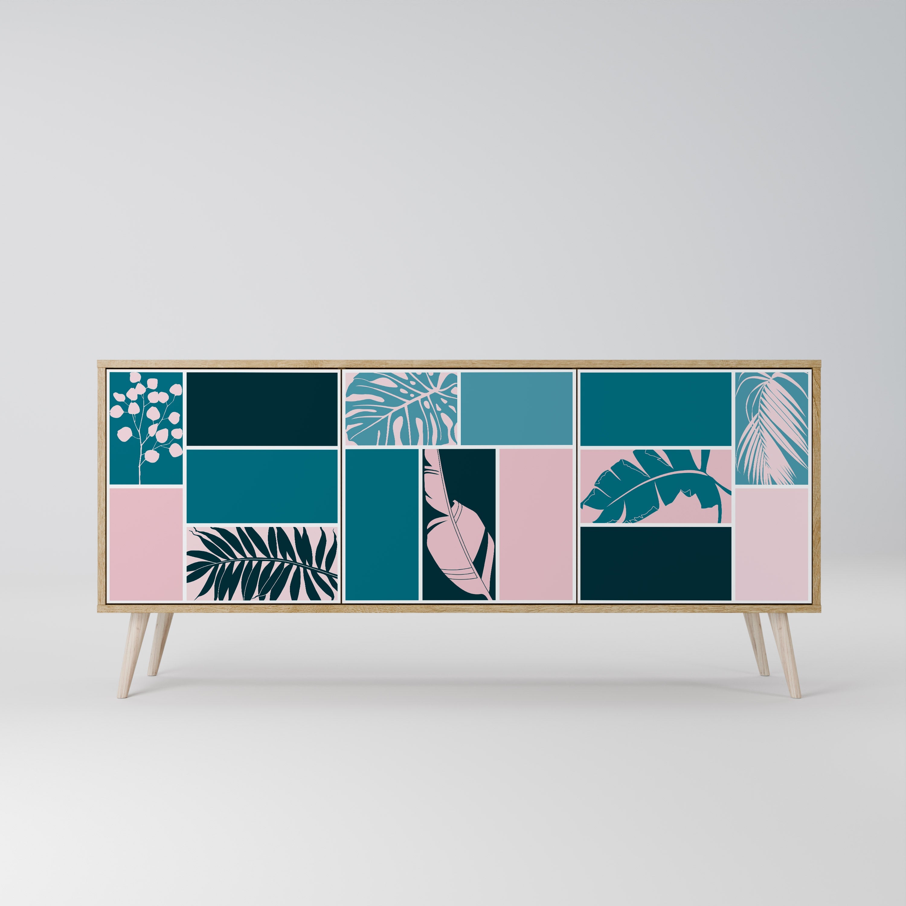 COMBINATION OF SHAPES 3-türiges Sideboard in Eichenoptik