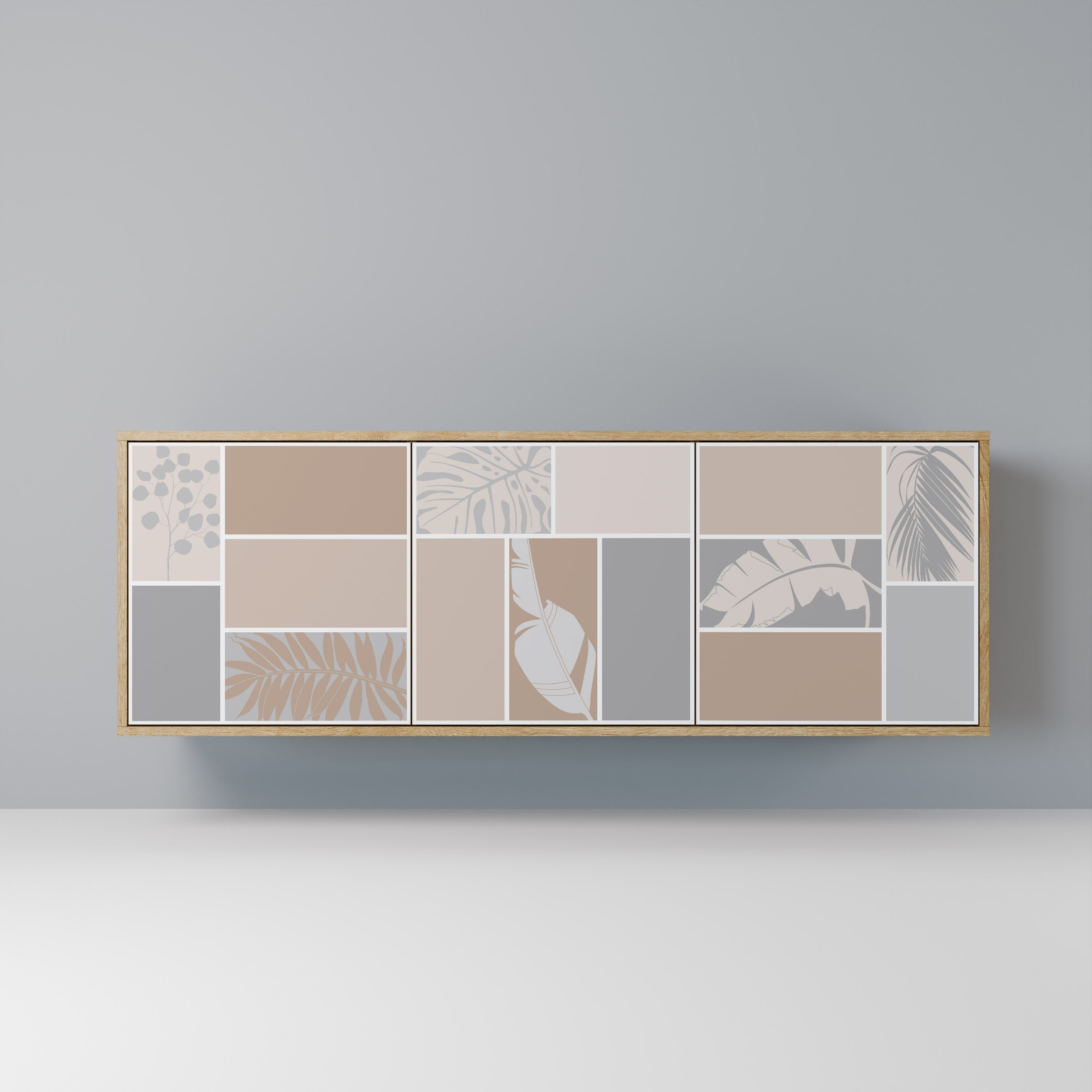 TROPICAL SHAPES 3-türiges Sideboard in Eichenoptik