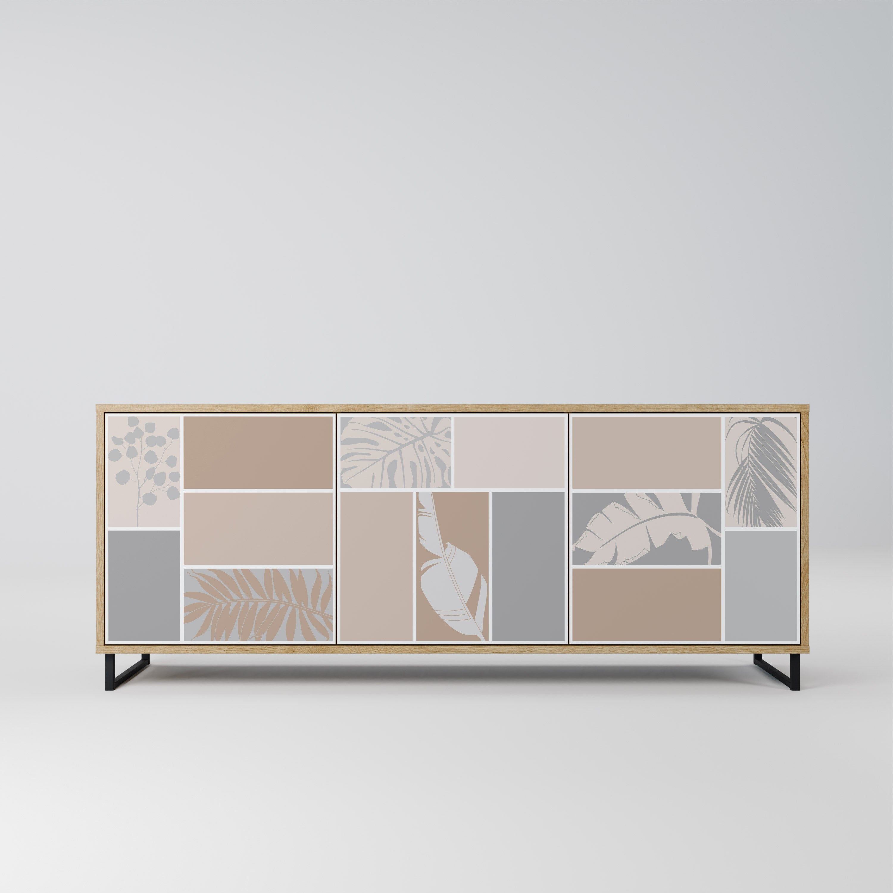 TROPICAL SHAPES 3-türiges Sideboard in Eichenoptik