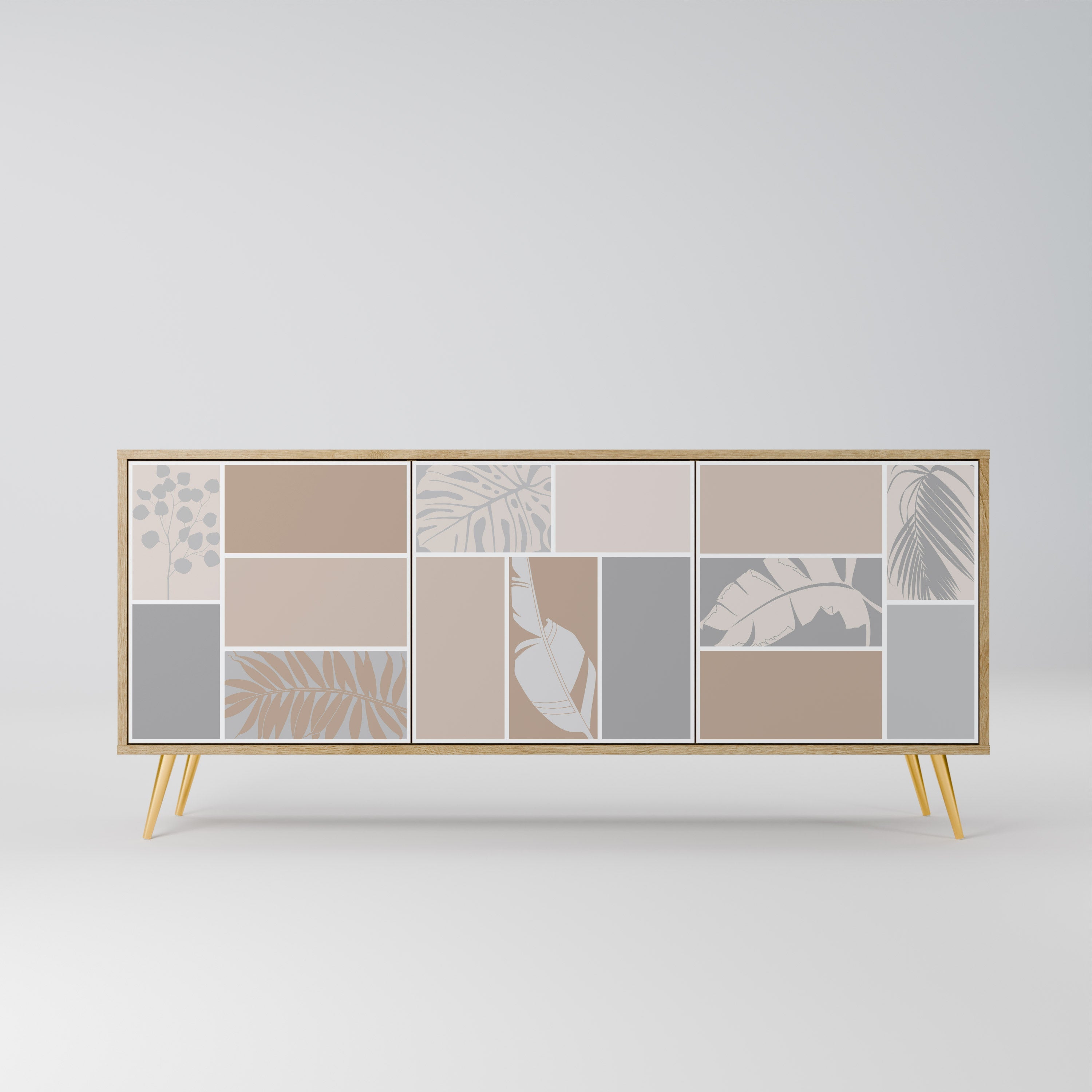 TROPICAL SHAPES 3-türiges Sideboard in Eichenoptik