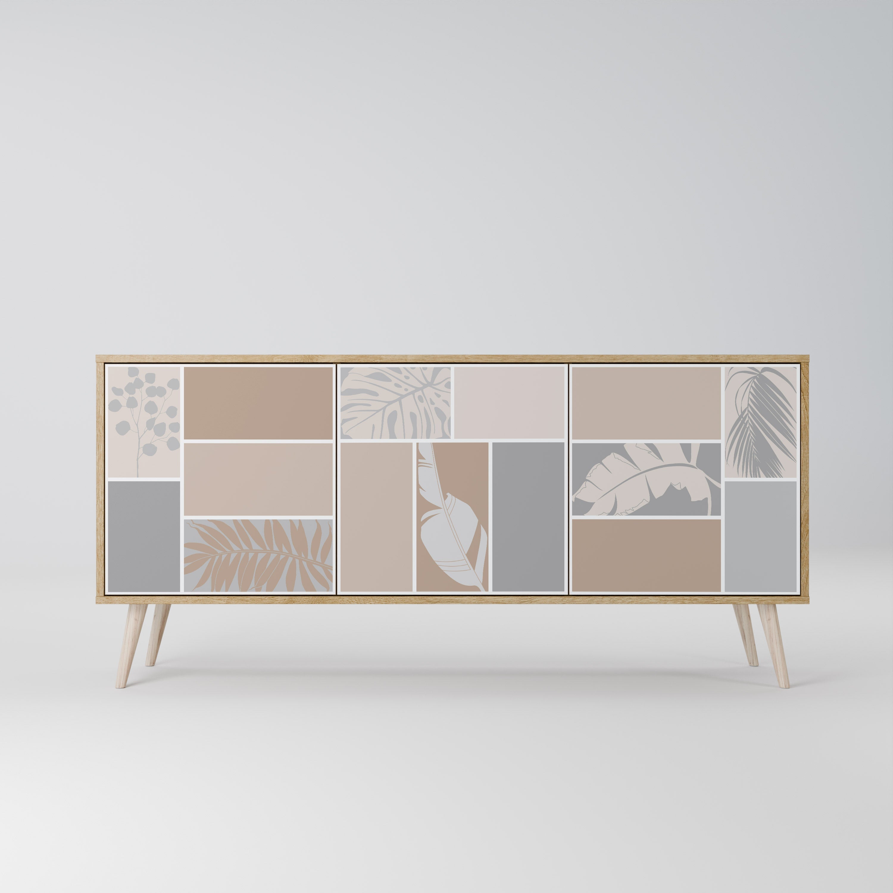 TROPICAL SHAPES 3-türiges Sideboard in Eichenoptik