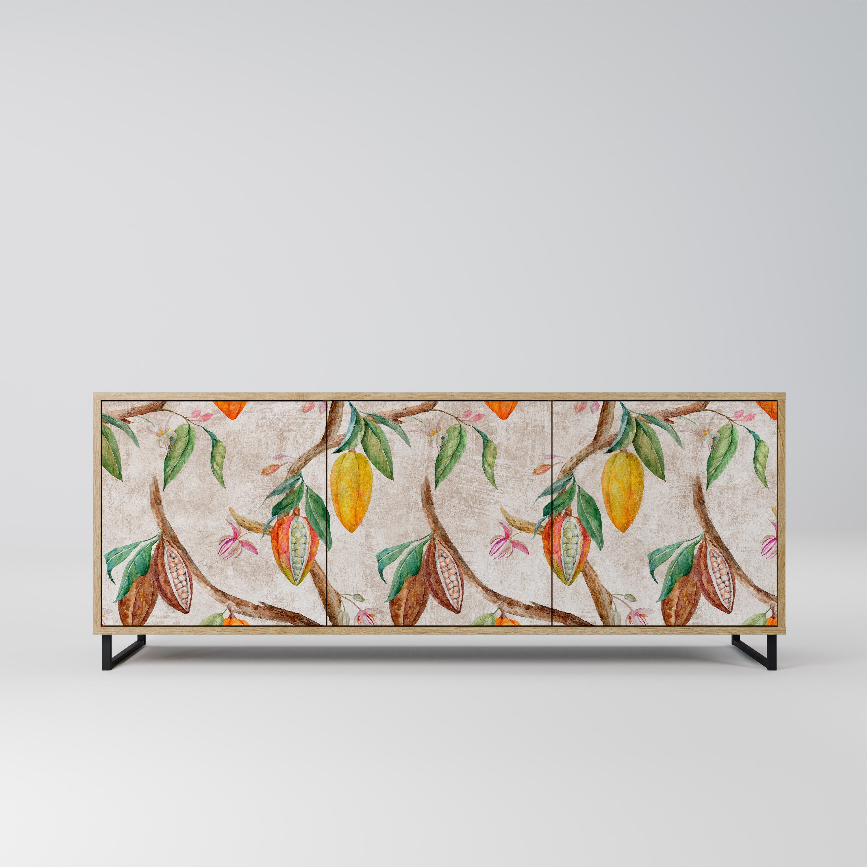 COCOA FRUITS 3-türiges Sideboard in Eichenoptik