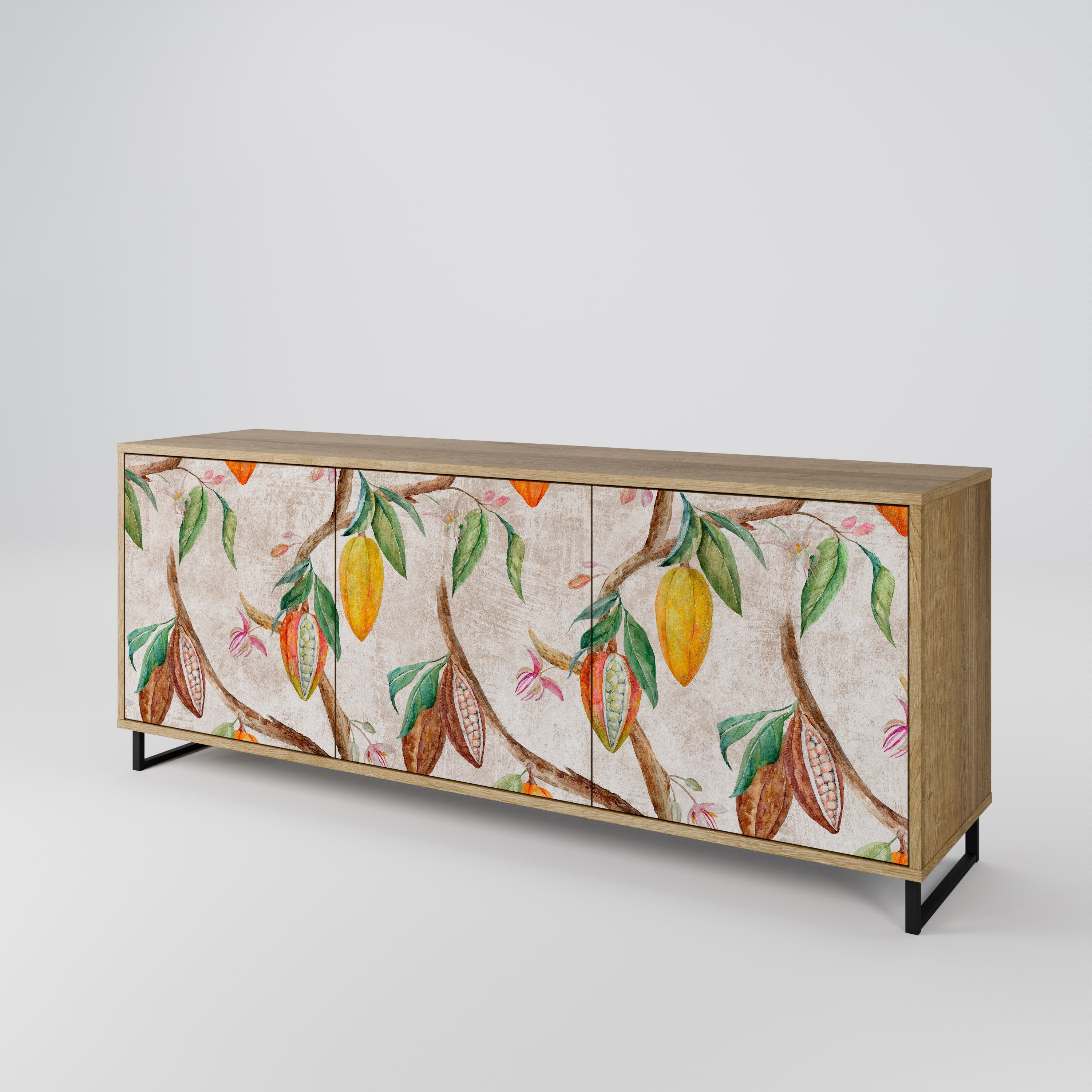 COCOA FRUITS 3-türiges Sideboard in Eichenoptik