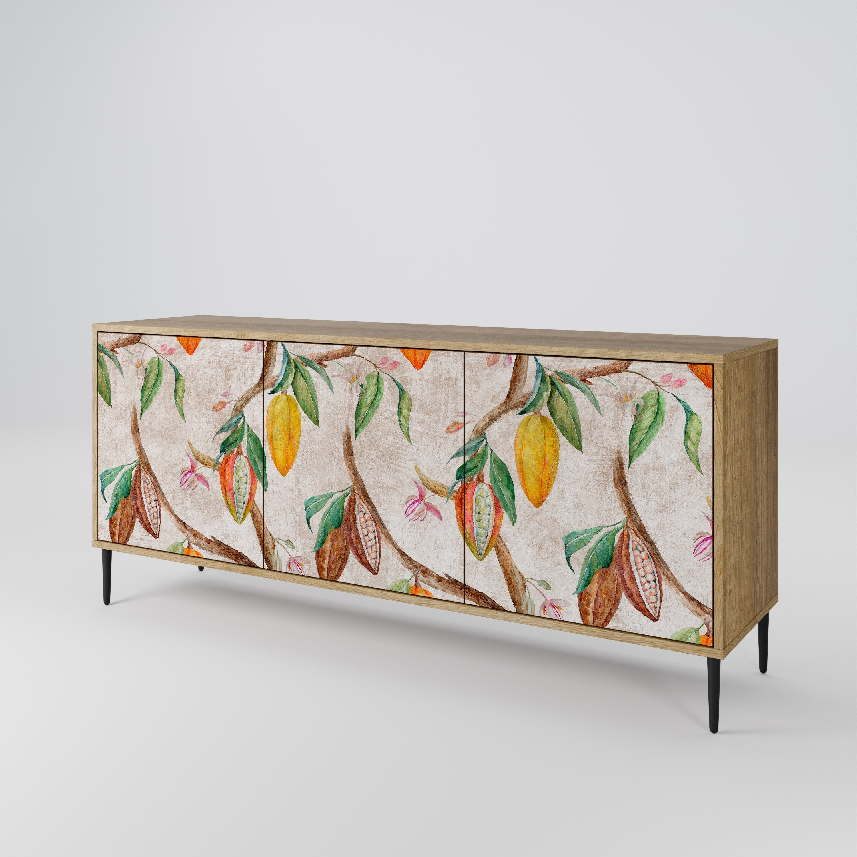 COCOA FRUITS 3-türiges Sideboard in Eichenoptik