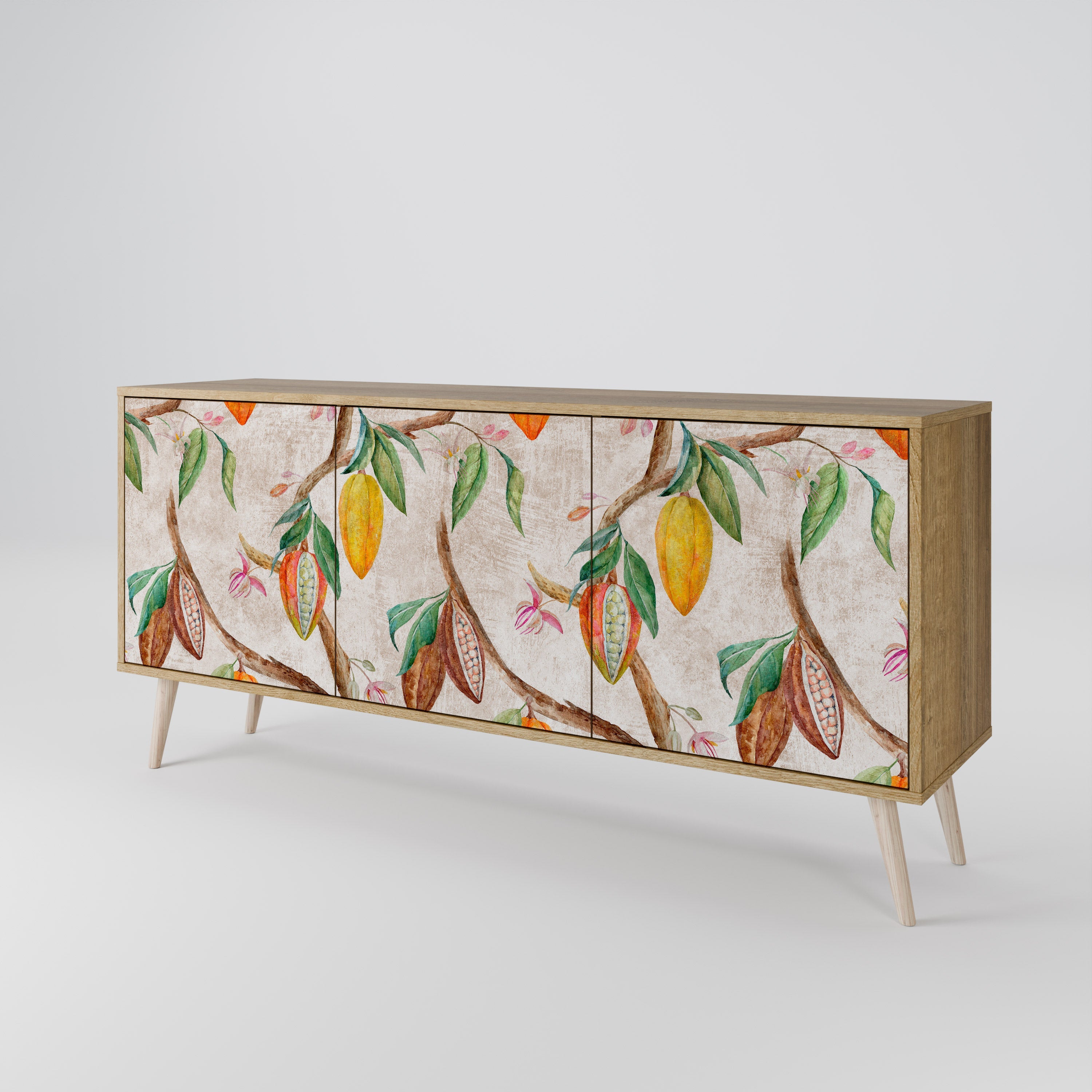 COCOA FRUITS 3-türiges Sideboard in Eichenoptik