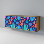 CACTUS VIBES Sideboard mit 3 Türen in Eiche-Optik