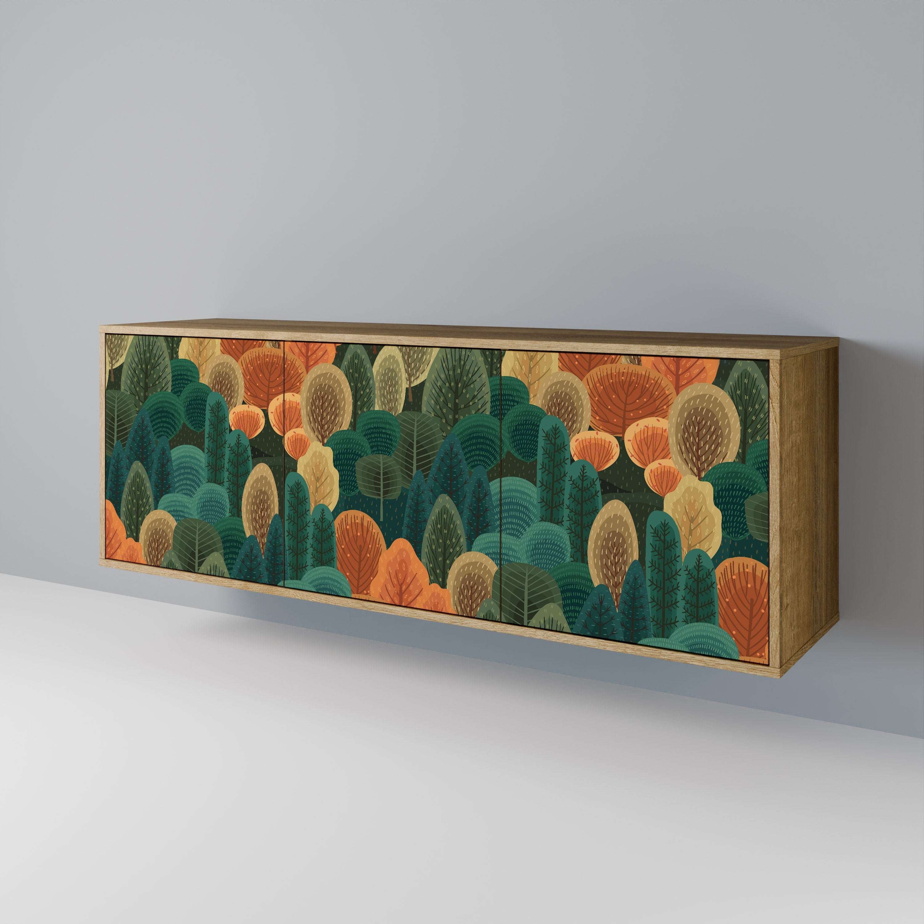 AUTUMN KALEIDOSKOP 3-türiges Sideboard in Eichenoptik
