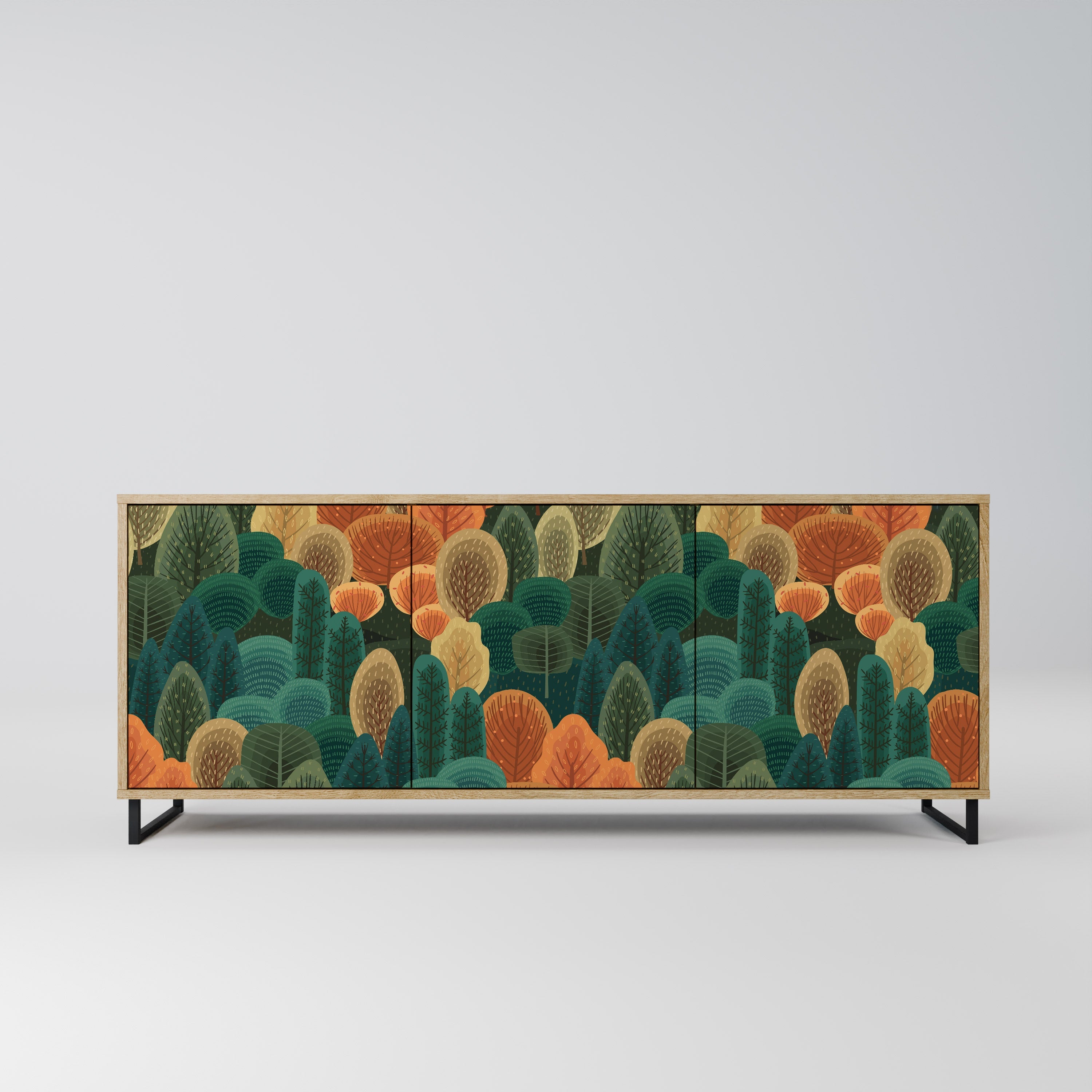 AUTUMN KALEIDOSKOP 3-türiges Sideboard in Eichenoptik