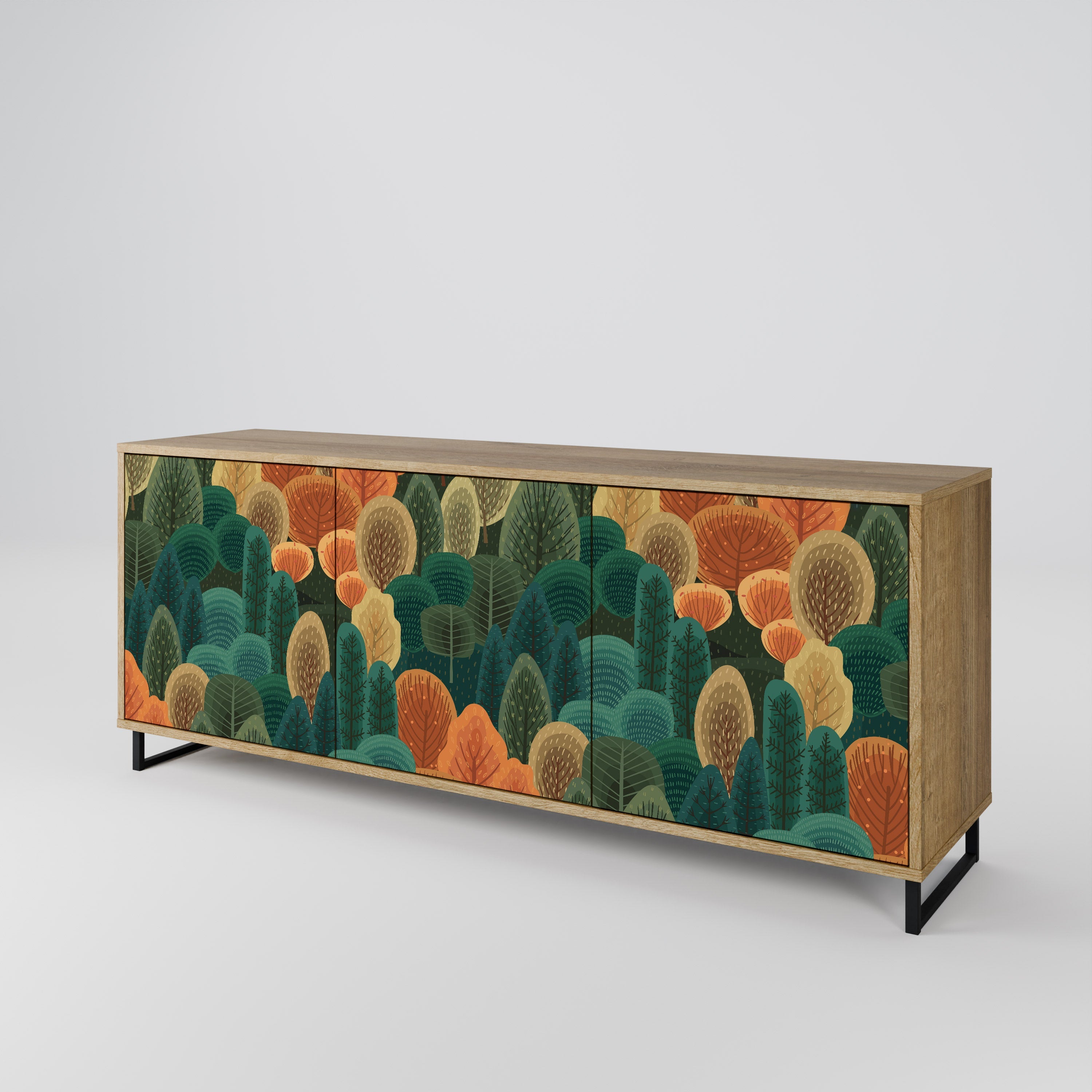AUTUMN KALEIDOSKOP 3-türiges Sideboard in Eichenoptik