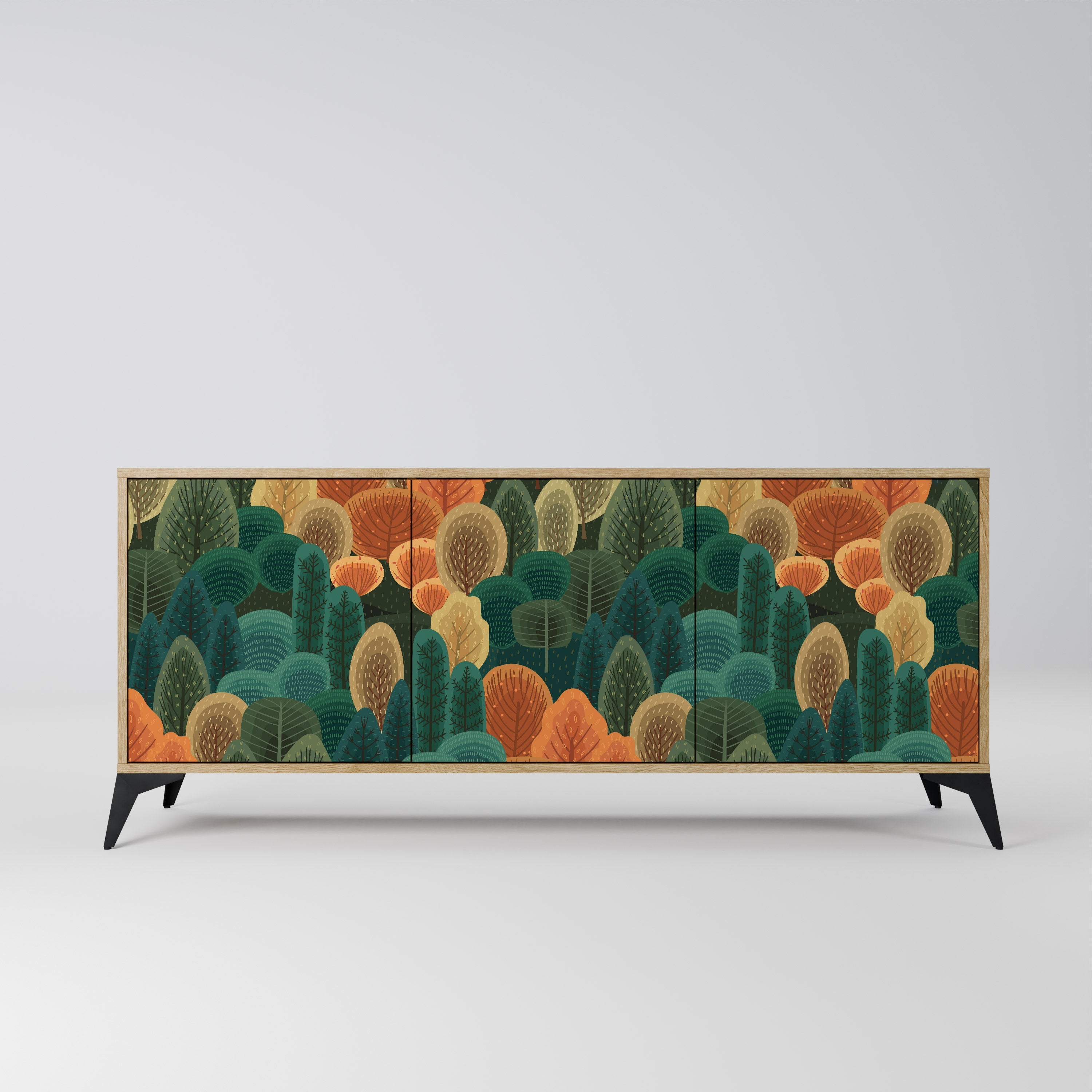 AUTUMN KALEIDOSKOP 3-türiges Sideboard in Eichenoptik