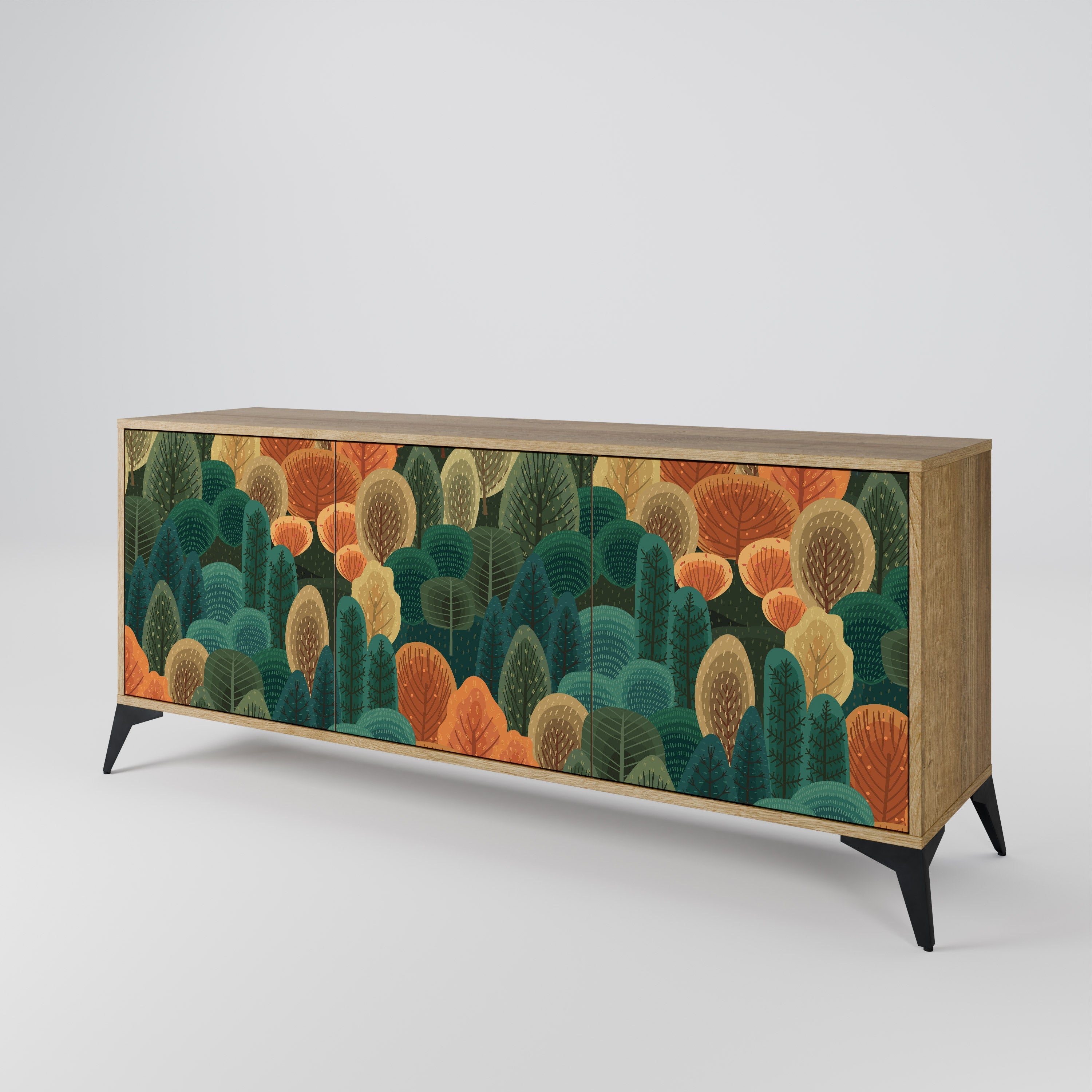 AUTUMN KALEIDOSKOP 3-türiges Sideboard in Eichenoptik