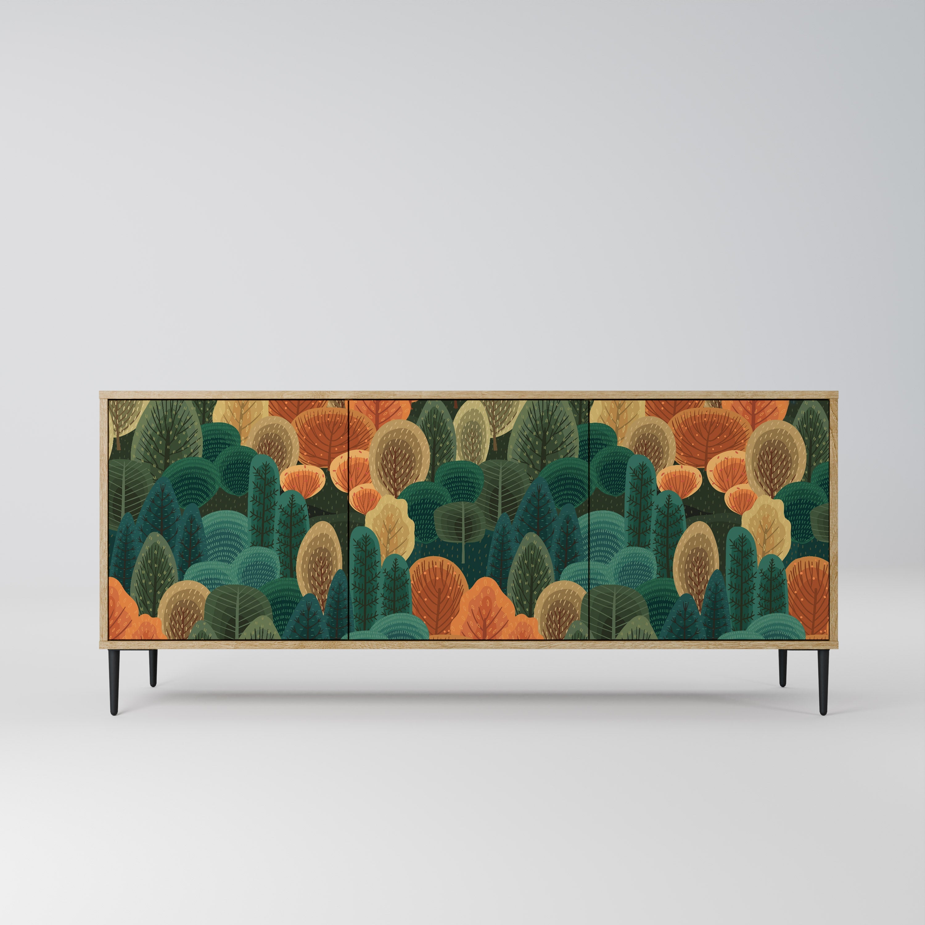 AUTUMN KALEIDOSKOP 3-türiges Sideboard in Eichenoptik