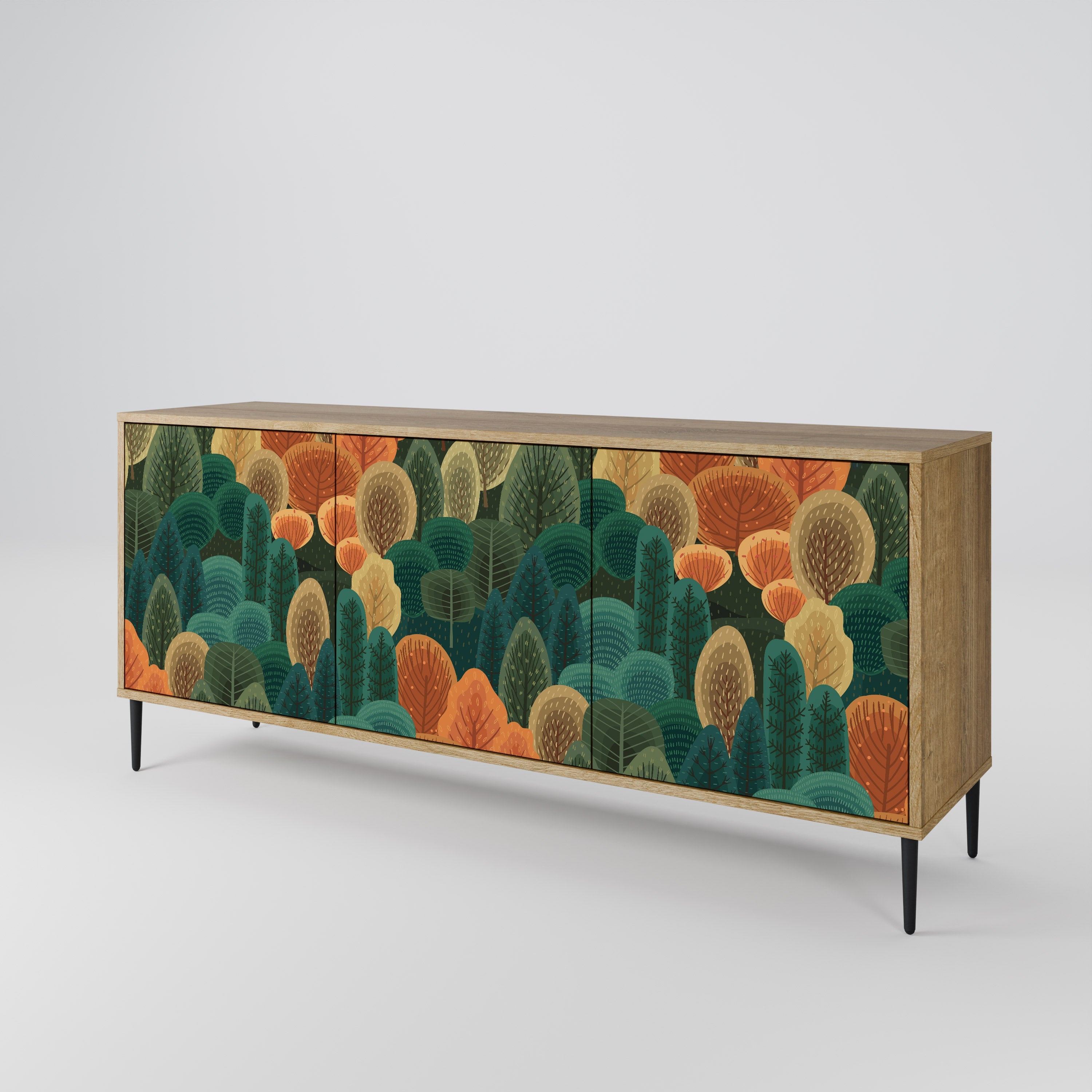 AUTUMN KALEIDOSKOP 3-türiges Sideboard in Eichenoptik