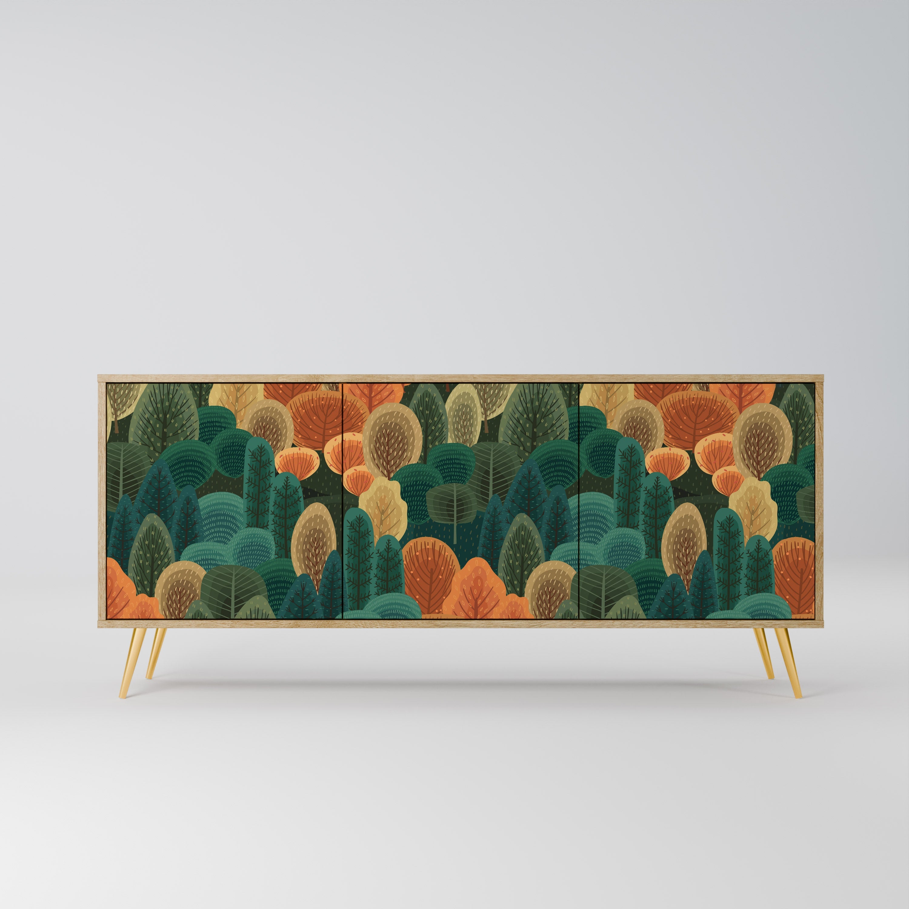AUTUMN KALEIDOSKOP 3-türiges Sideboard in Eichenoptik