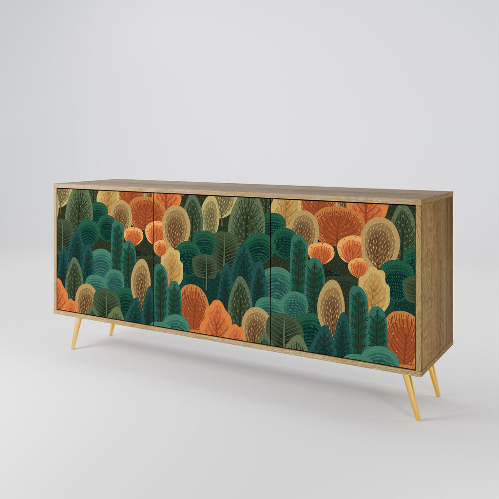 AUTUMN KALEIDOSKOP 3-türiges Sideboard in Eichenoptik