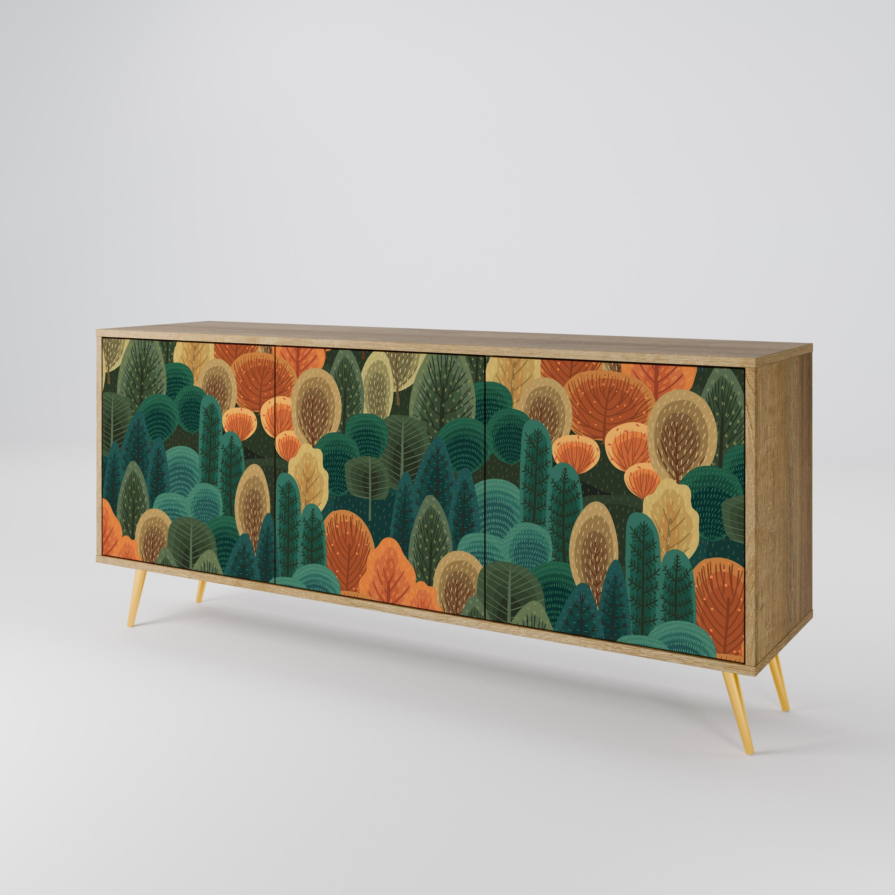 AUTUMN KALEIDOSKOP 3-türiges Sideboard in Eichenoptik