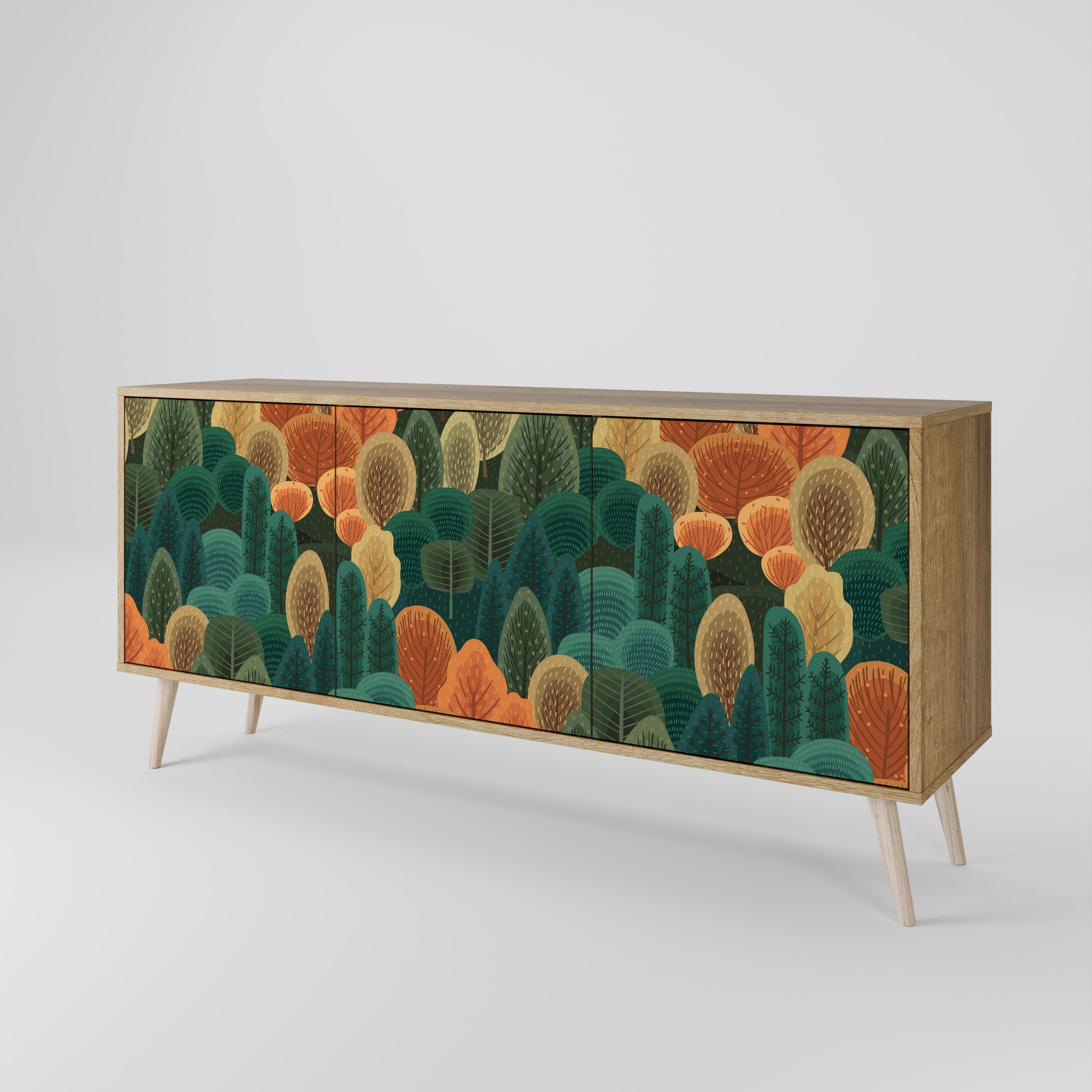 AUTUMN KALEIDOSKOP 3-türiges Sideboard in Eichenoptik