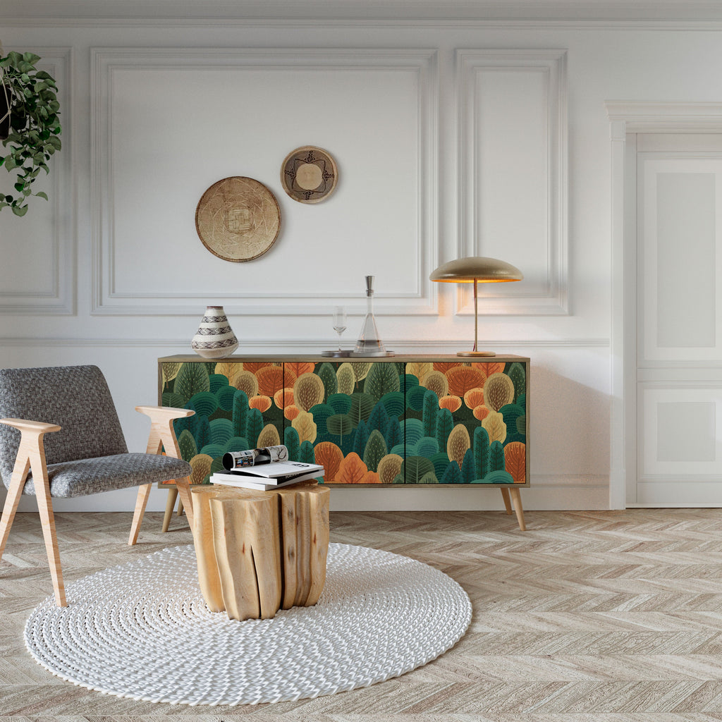 AUTUMN KALEIDOSKOP 3-türiges Sideboard in Eichenoptik