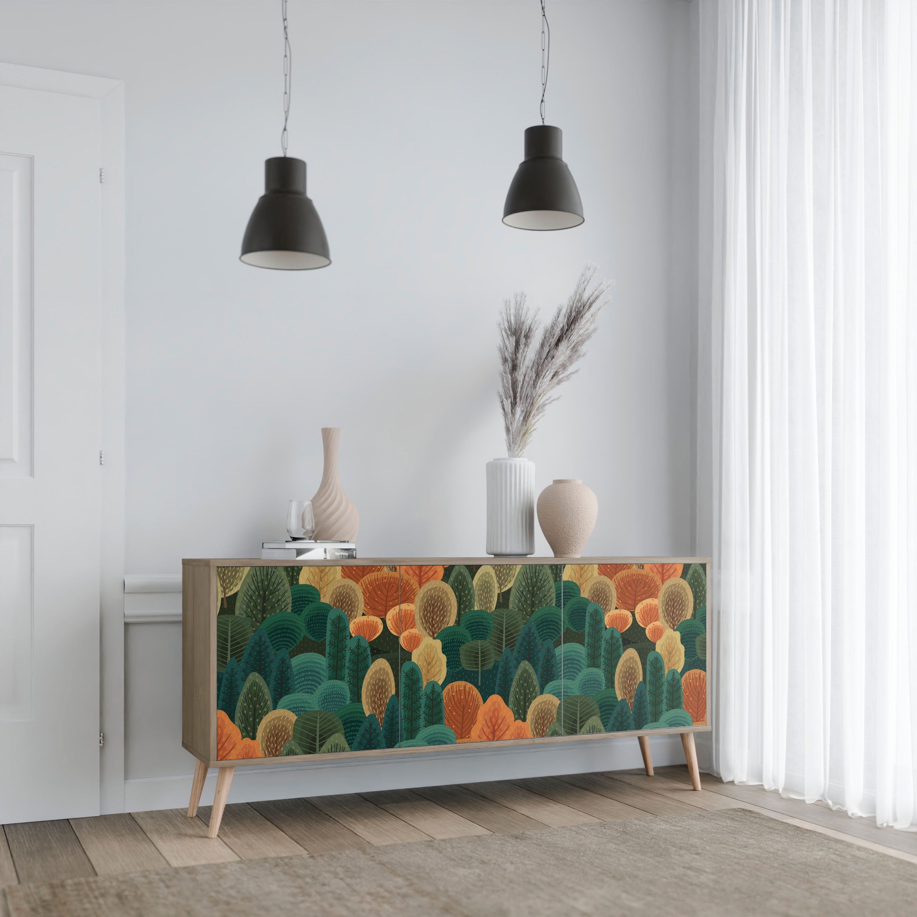 AUTUMN KALEIDOSKOP 3-türiges Sideboard in Eichenoptik