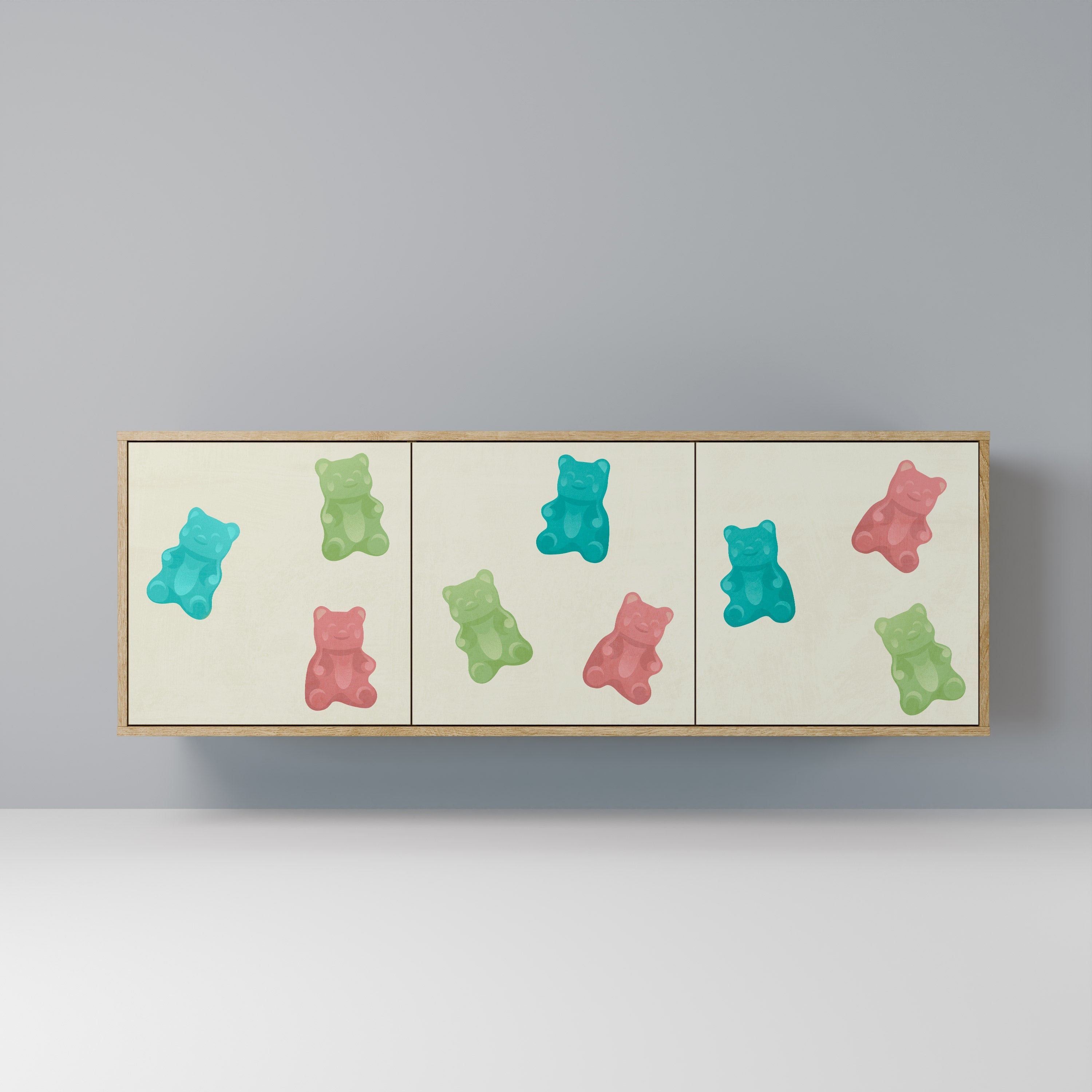 GUMMY BEARS 3-türiges Sideboard in Eichenoptik