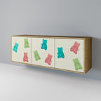 GUMMY BEARS Sideboard mit 3 Türen in Eiche-Optik
