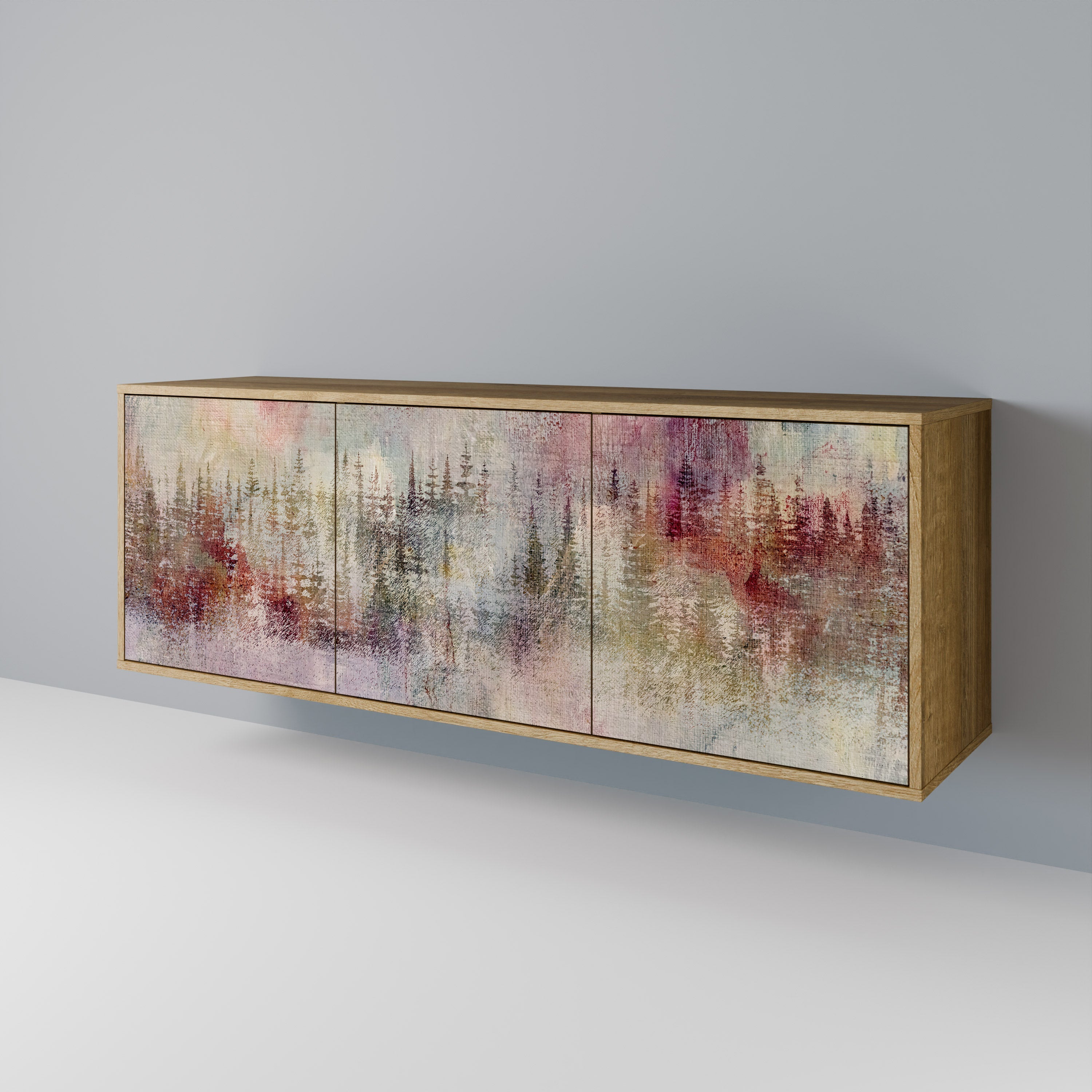 VEILED SUMMIT 3-türiges Sideboard in Eichenoptik
