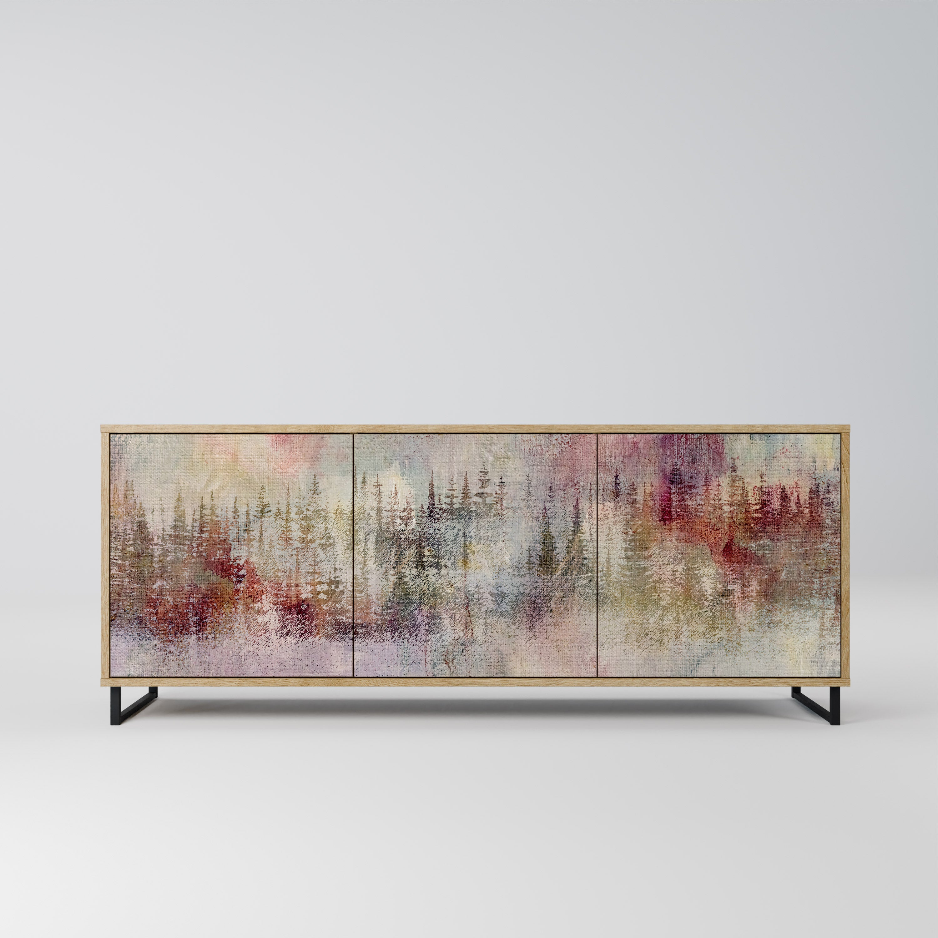 VEILED SUMMIT 3-türiges Sideboard in Eichenoptik
