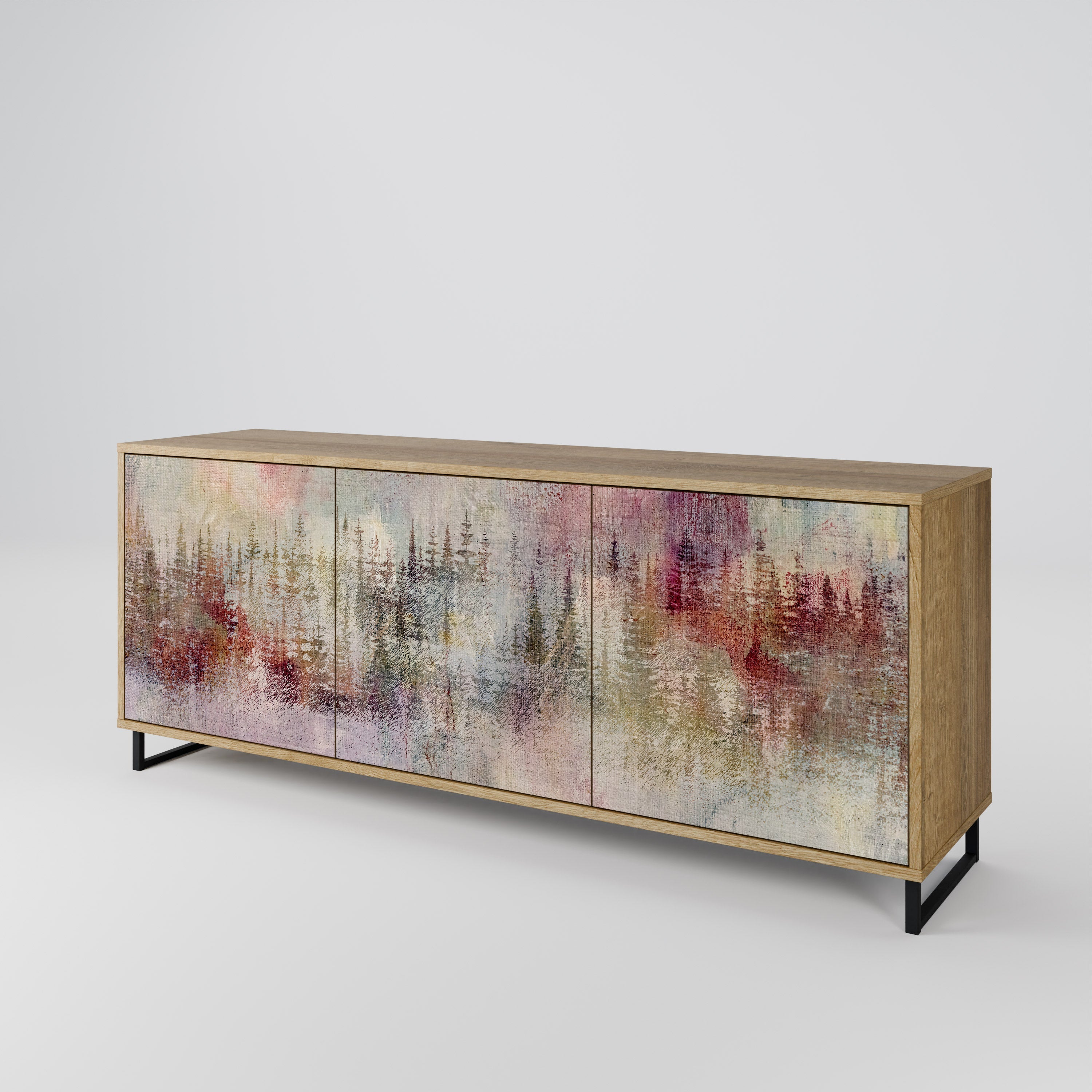 VEILED SUMMIT 3-türiges Sideboard in Eichenoptik