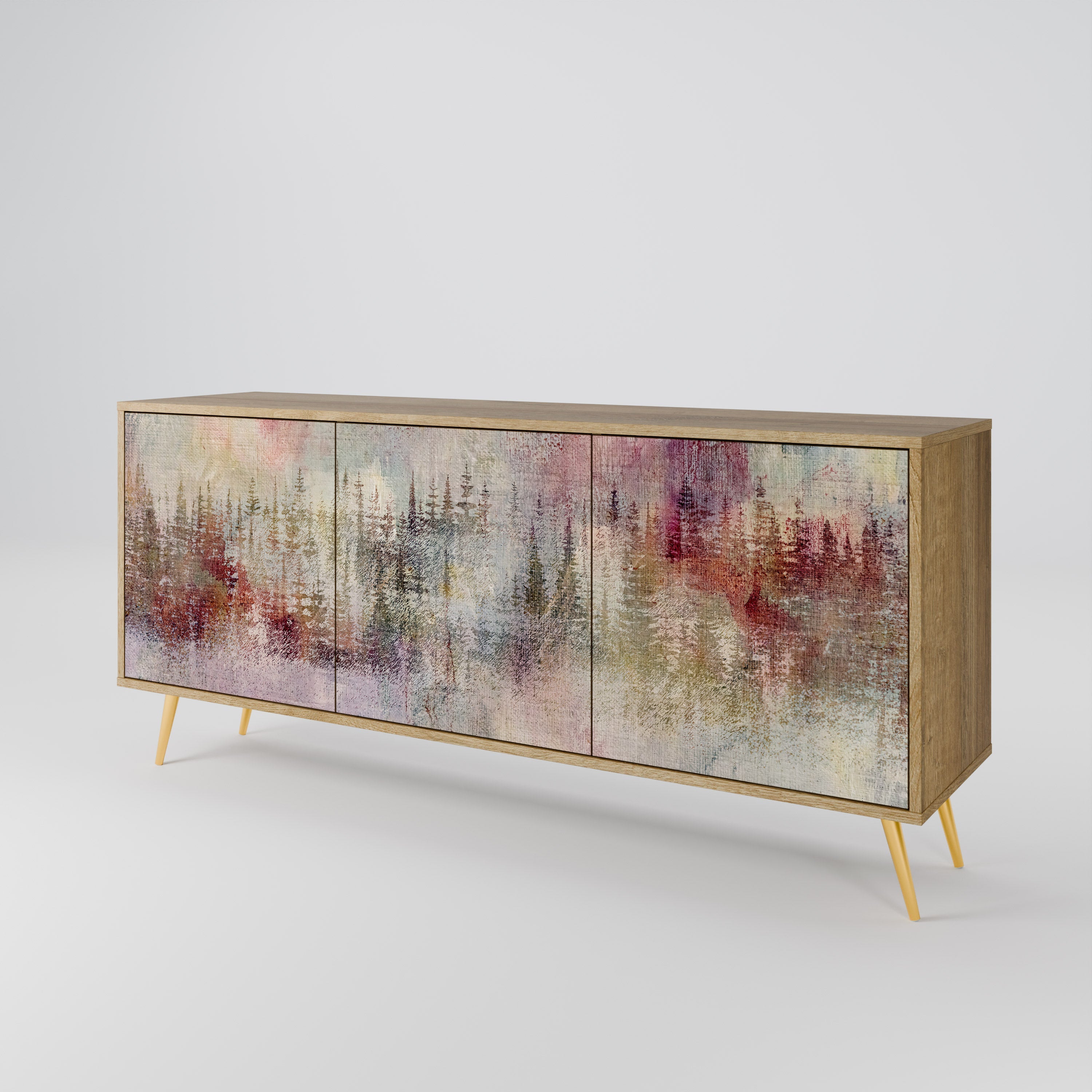 VEILED SUMMIT 3-türiges Sideboard in Eichenoptik