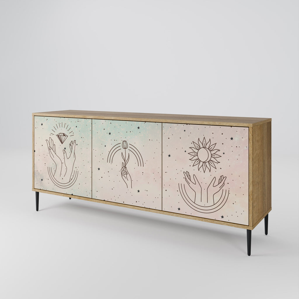 DELICATE BEAUTY 3-türiges Sideboard in Eichenoptik