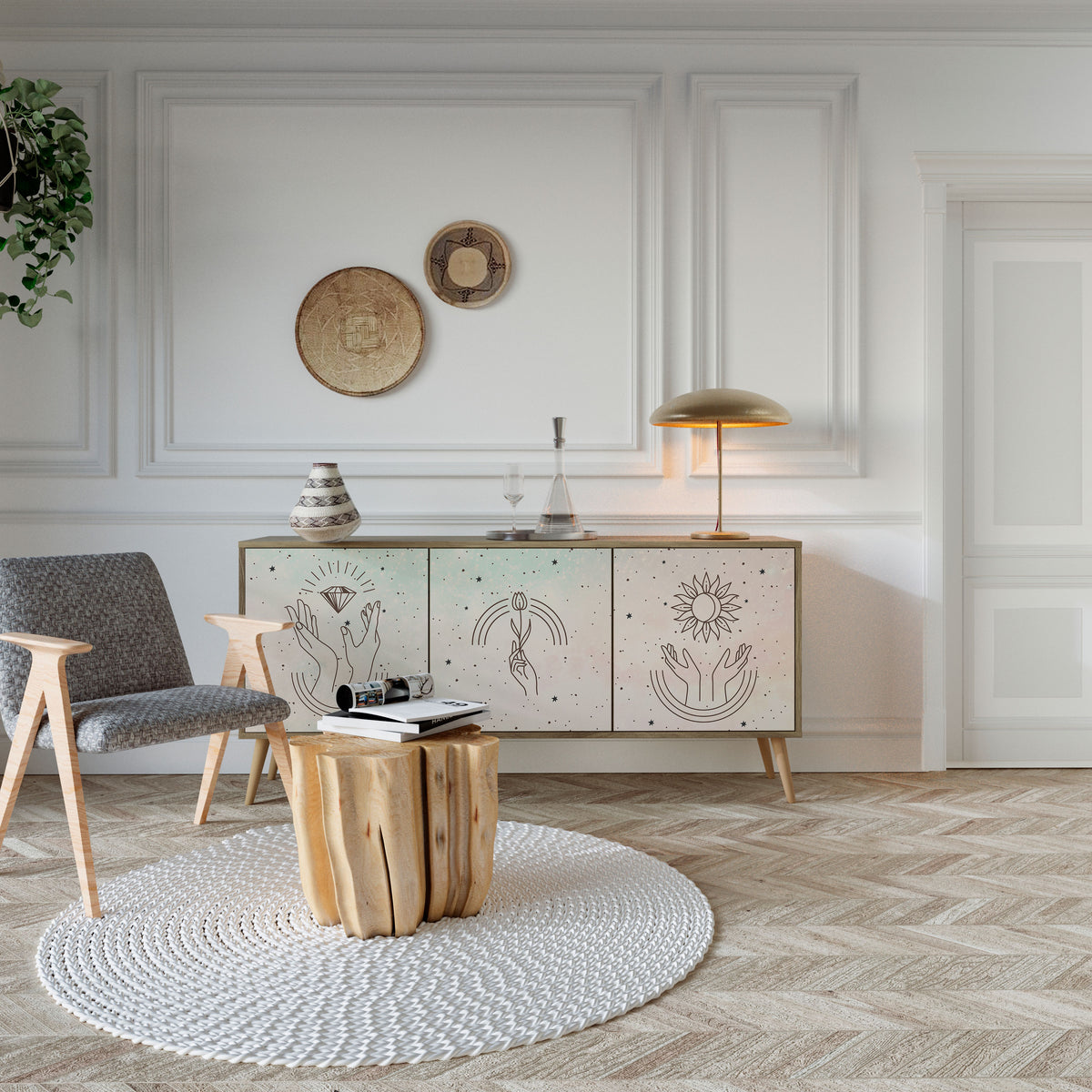 DELICATE BEAUTY 3-türiges Sideboard