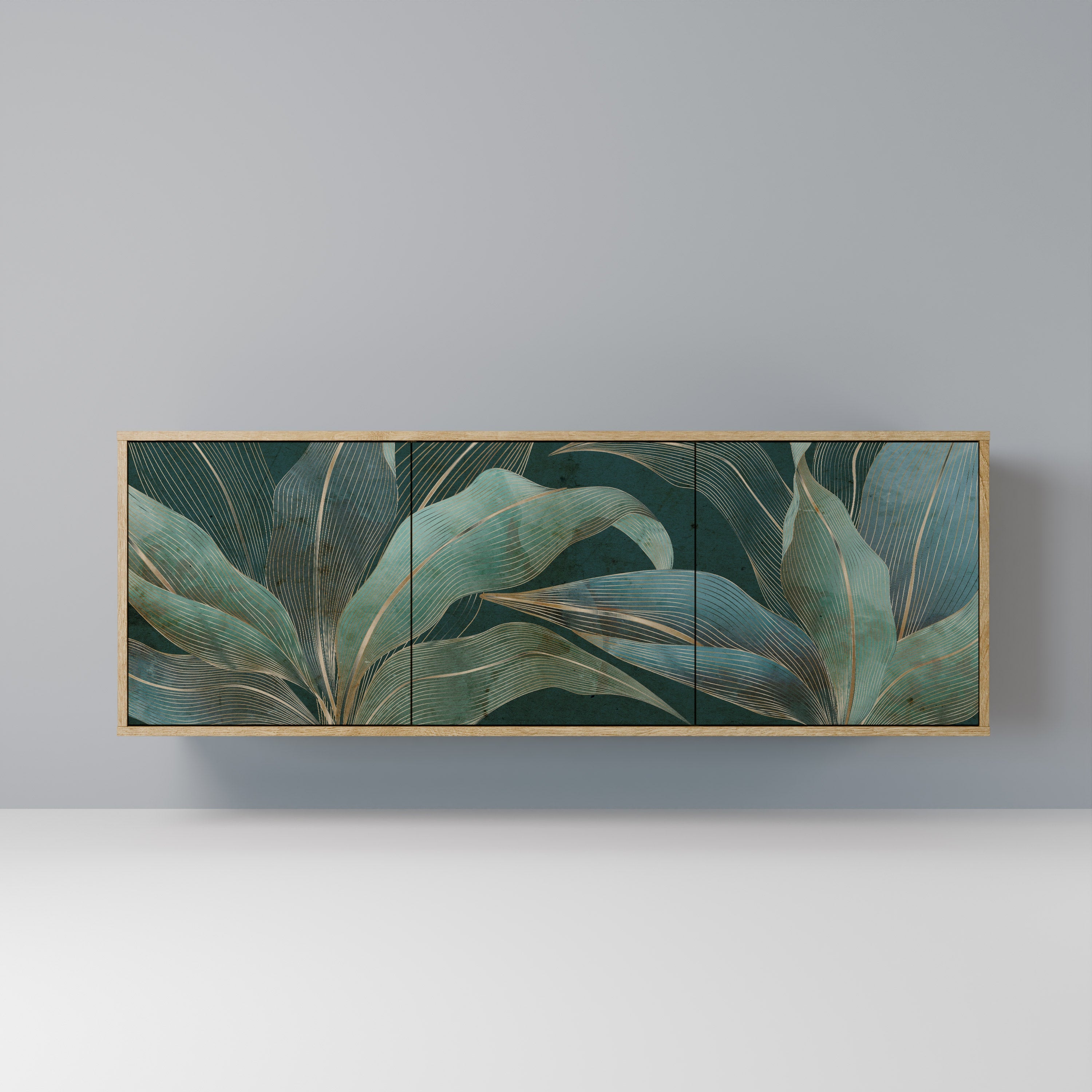 ROYAL GREEN 3-türiges Sideboard in Eichenoptik